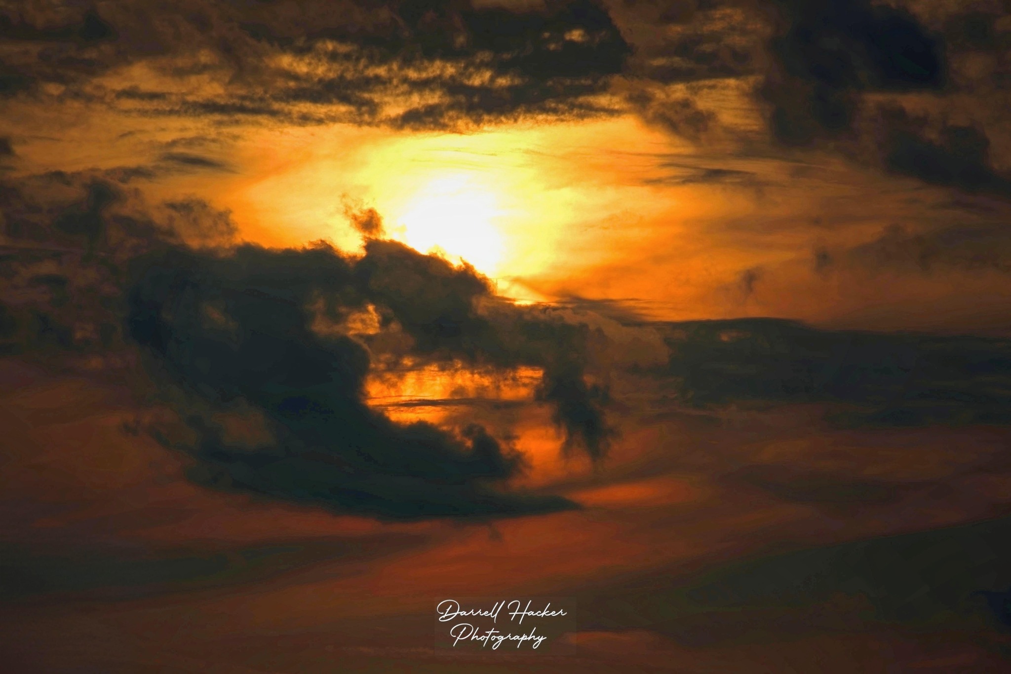 Chaotic sunrise photo with disarrayed clouds in Prestonsburg, KY