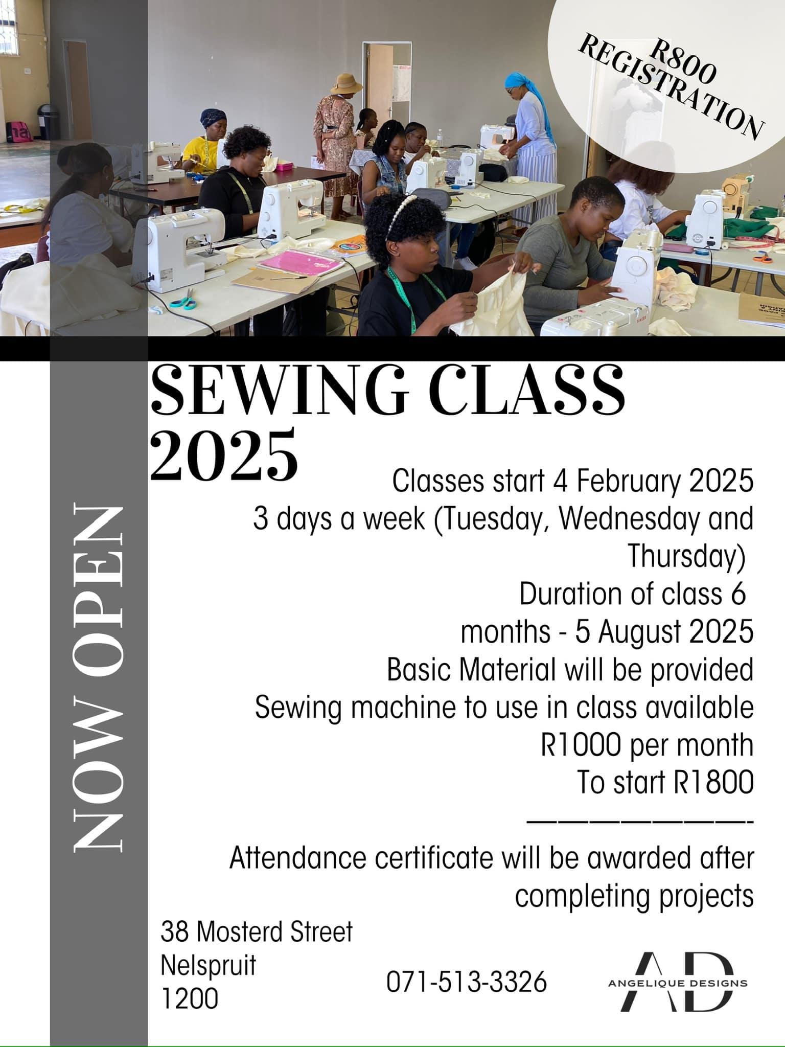 NELSPRUITERS | Sewing classes begin soon | Facebook