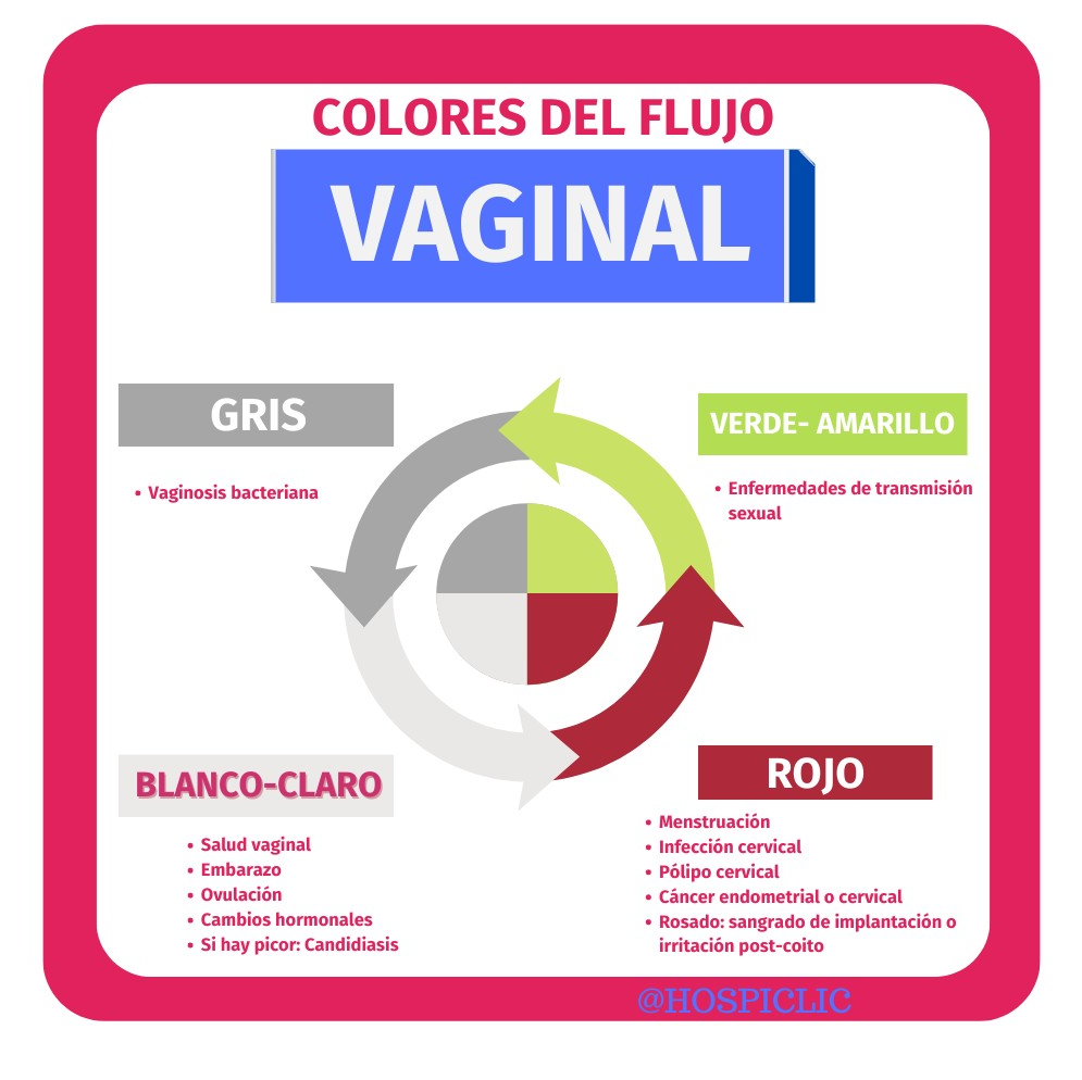 hospiclic - FLUJO VAGINAL💠 . ️Un flujo rojo o marrón con...