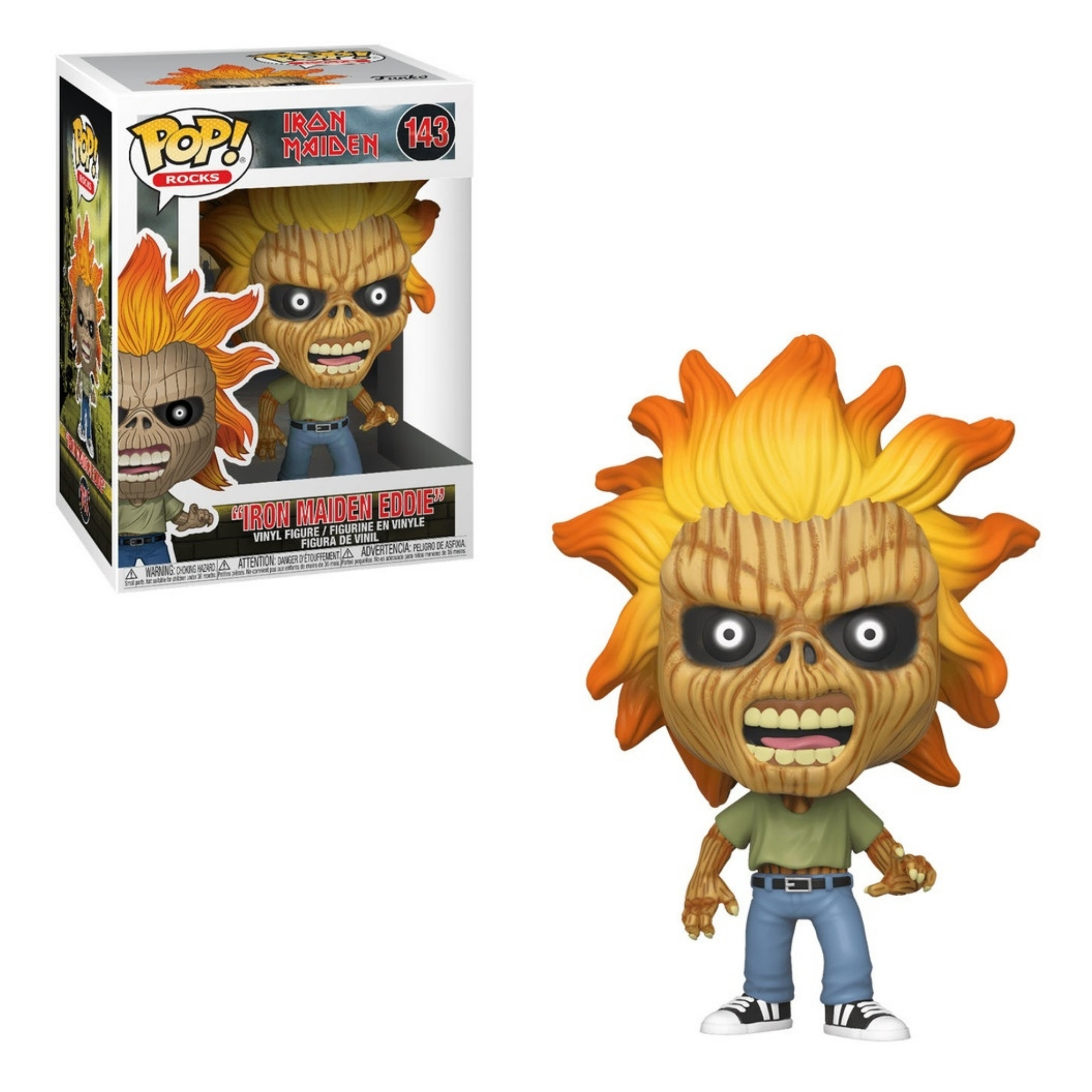🚨PRE-ORDER: FUNKO POP! ROCKS: Iron Maiden - Eddie 4PK (Glow in