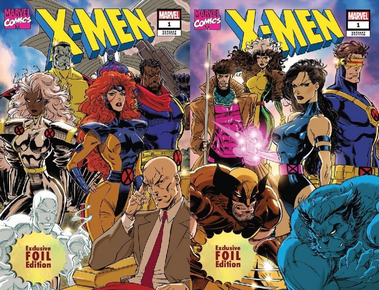 X-Men #1 (1991) foil facsimile editions Art by Kaare Andrews Gold