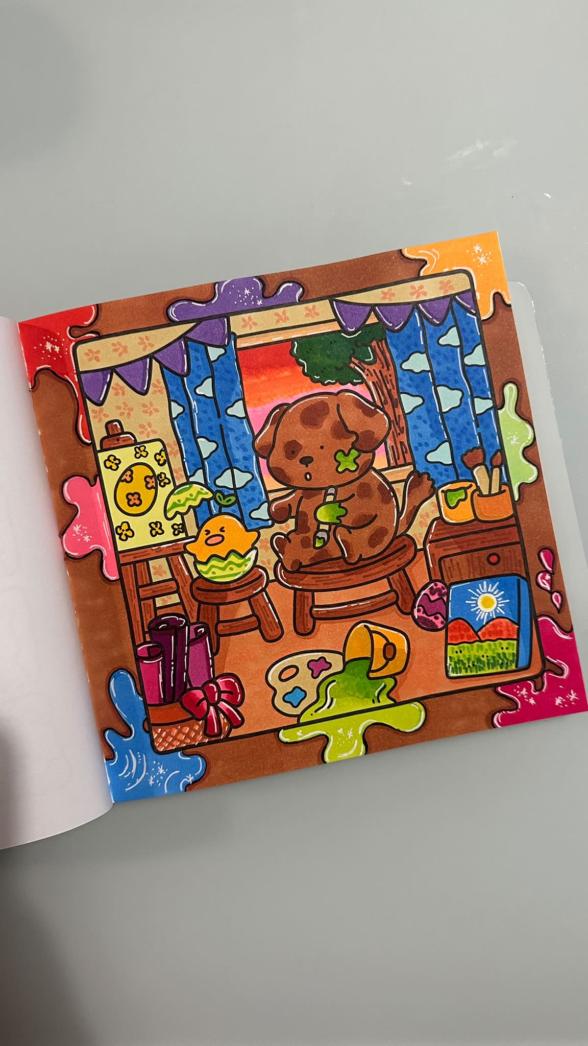 Cozy cuties coloring with Ohuhu and Grabie markers