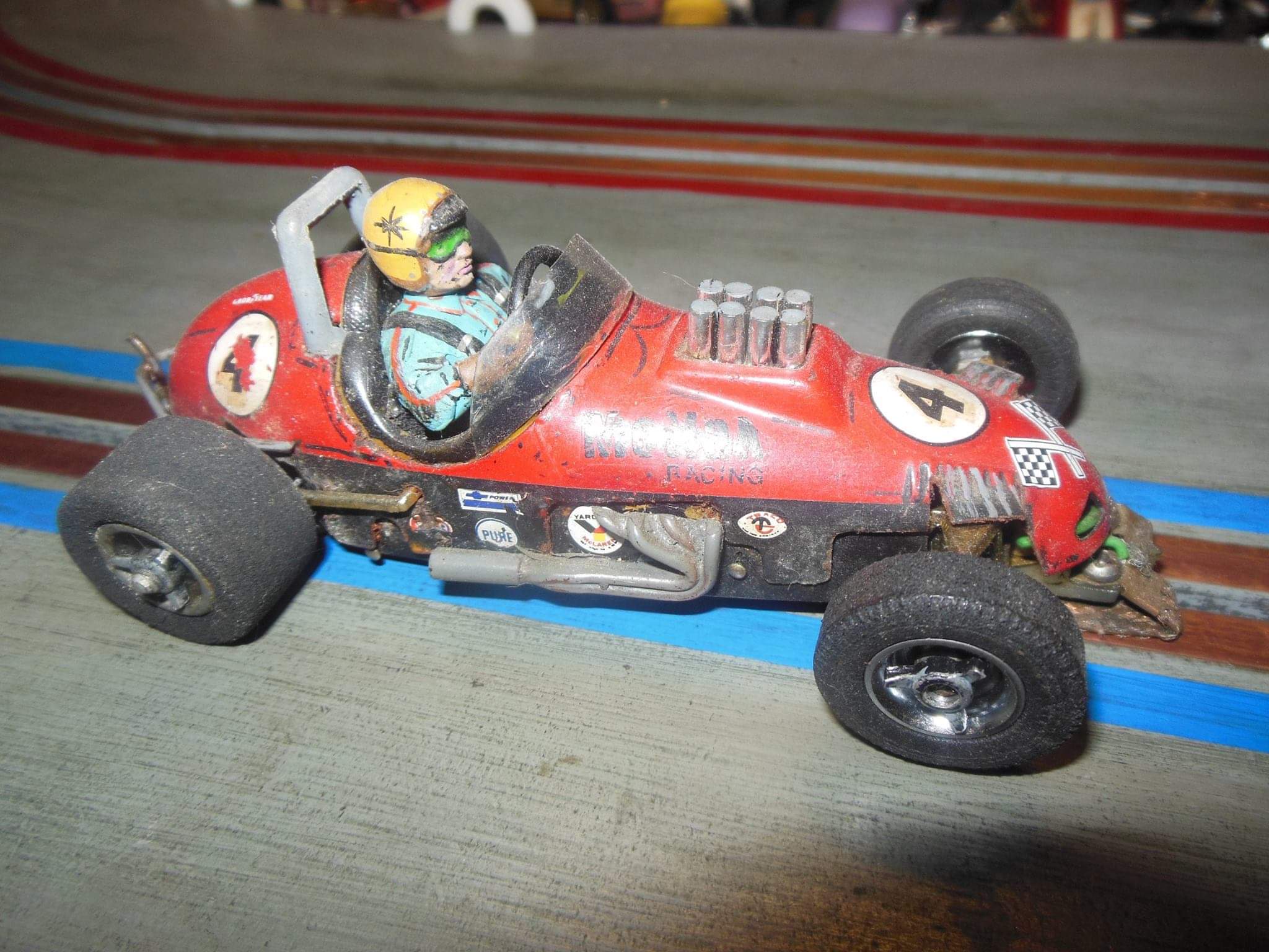 Buddy L metal body on Monogram Hot Shot midget chassis