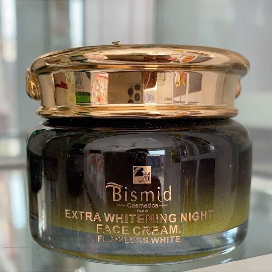 Crème De Visage BISMID 7 Days Night Whitening - Éclaircissante, FPS 25, 30ml, à Base De Plantes