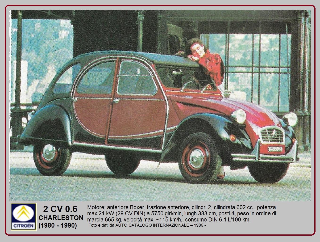 Here's a Citroën 2CV Charleston (1981-1990).