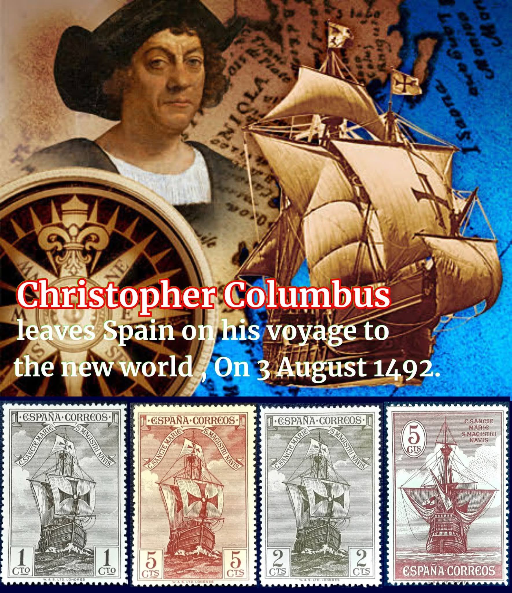 Christopher Columbus's voyage to the New World on August 3, 1492