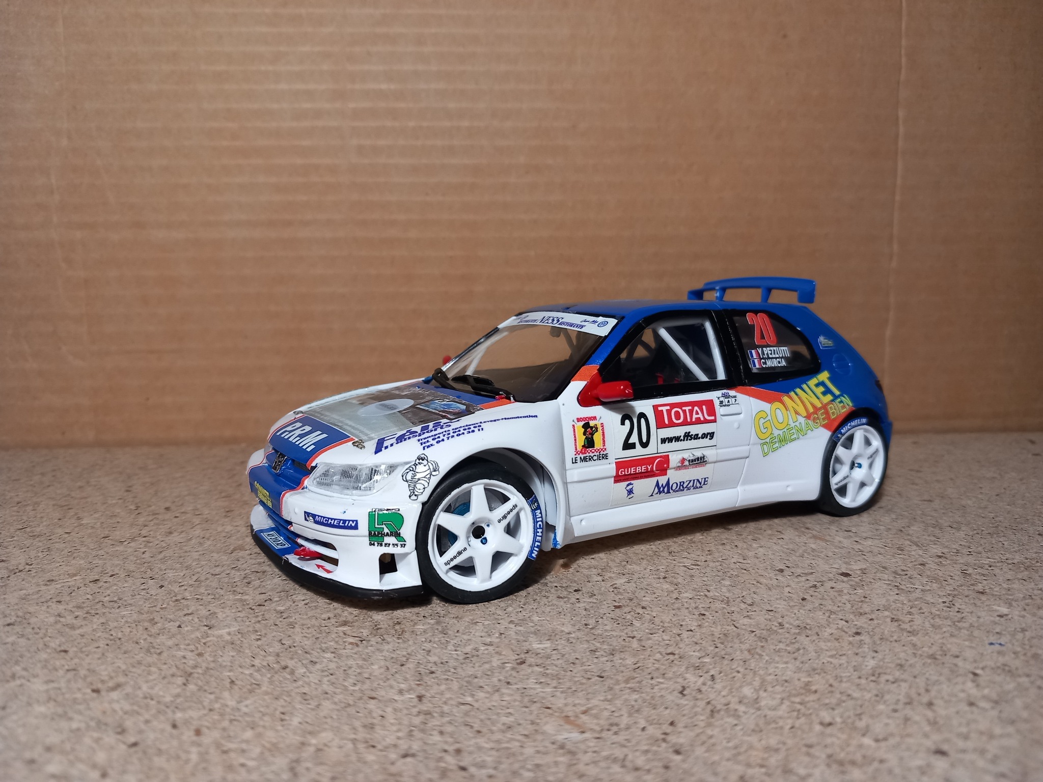 Décalcomanies 1/43 Peugeot 306 Maxi Panizzi - Tour De Corse 1998 WRC Rallye - Réf. 0163 - Neuf