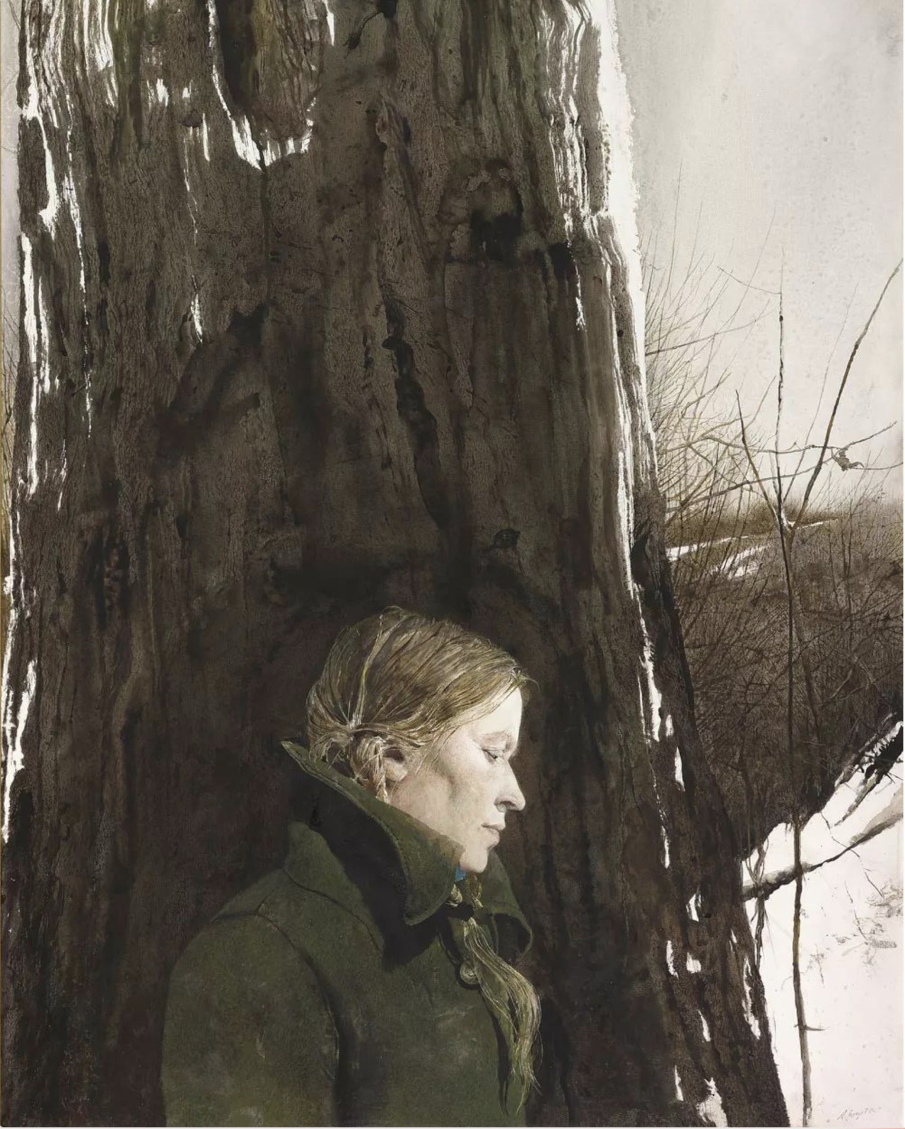 Andrew Wyeth (American, 1917–2009): Helga, reclining, 1987