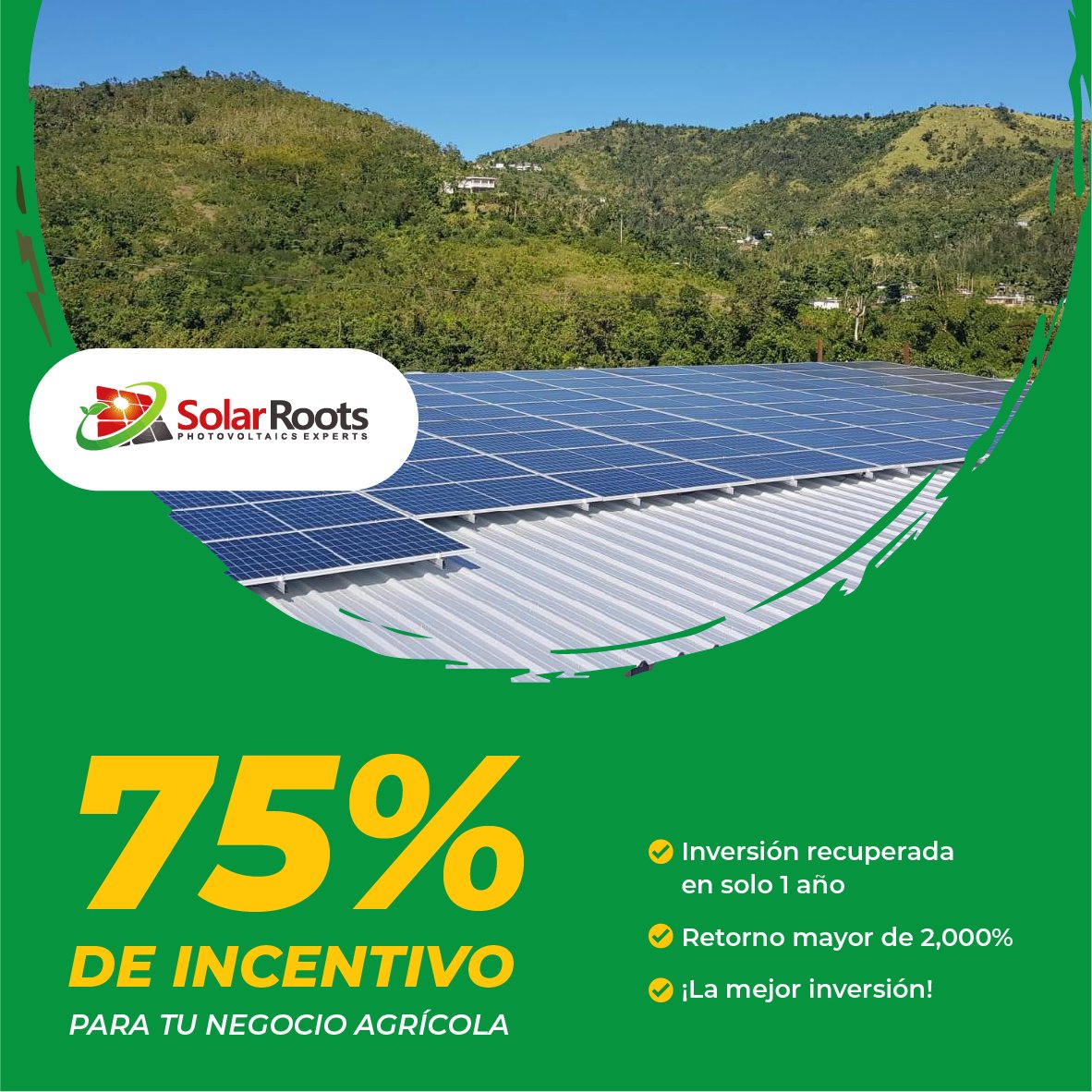 ¡Recibe hasta un 75% de incentivo para... - Solar Roots, LLC | Facebook