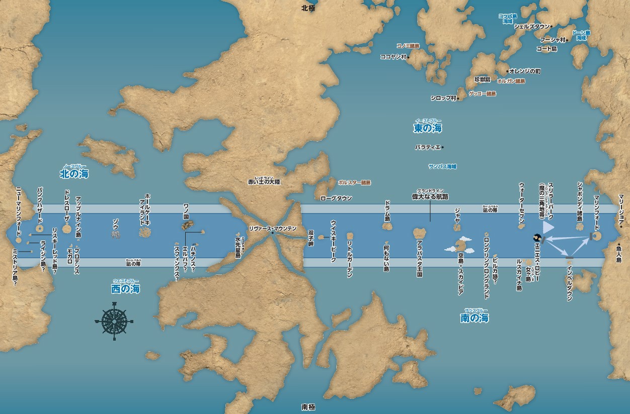 Carte Du Monde De One Piece