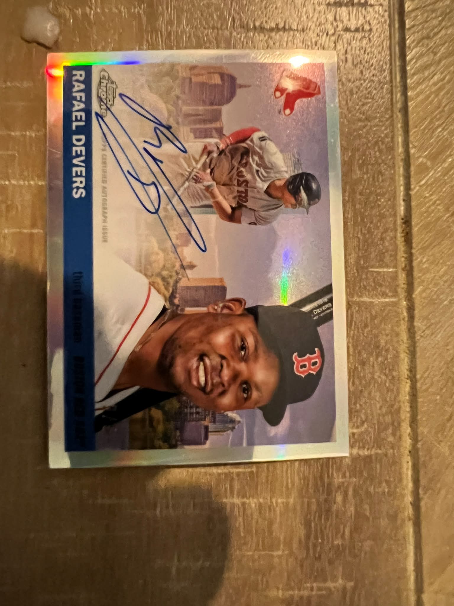 Rafael Devers Chrome Platinum Anniversary rookie card from Walmart