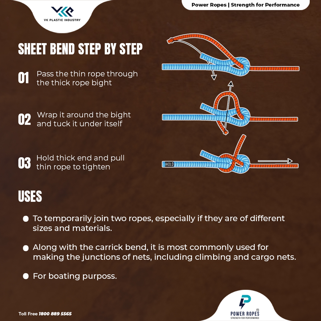 Power Ropes - The sheet bend is a versatile knot that can... | Facebook