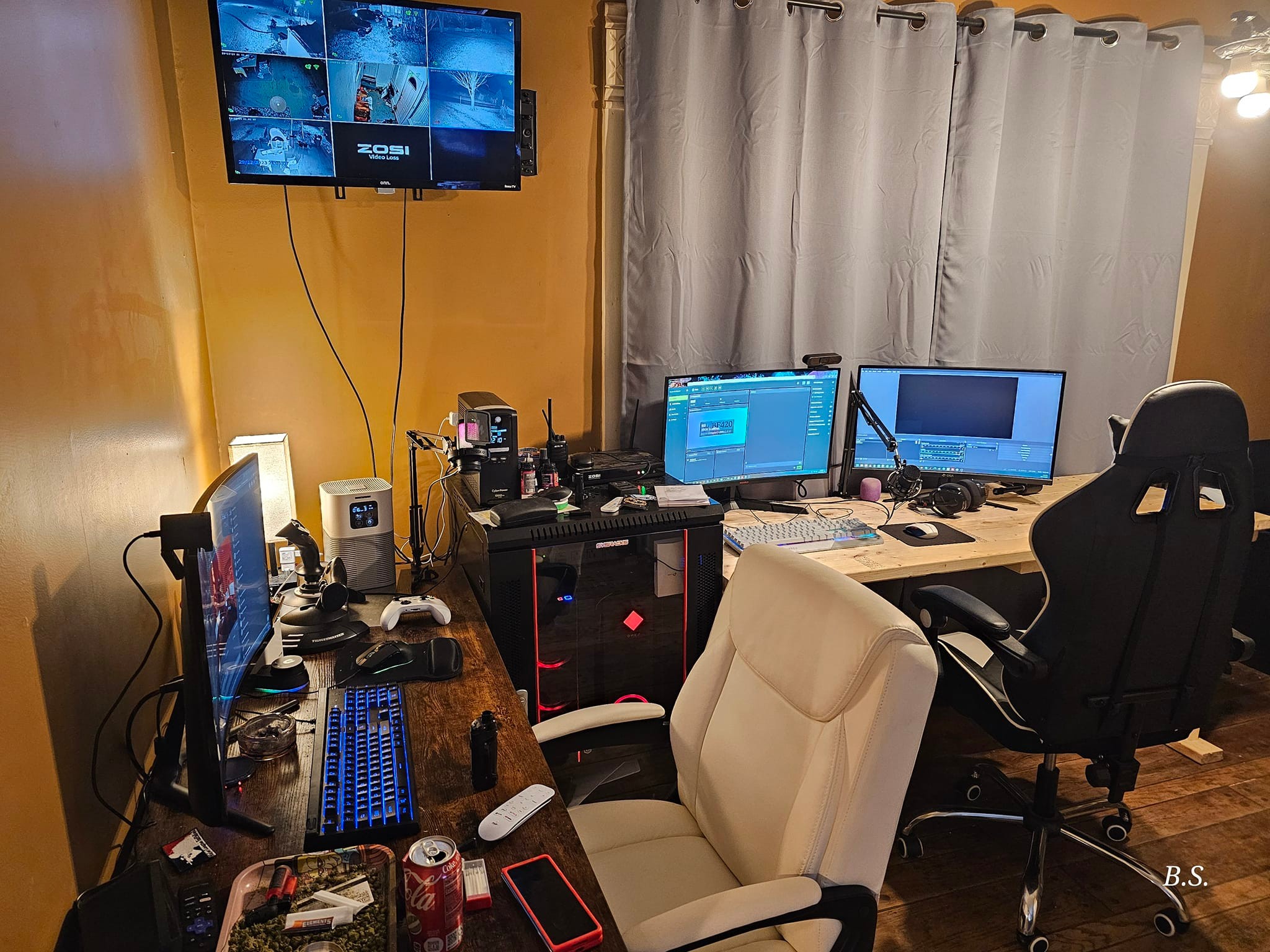 Sysrack setup with 6700 for gaming and 3090 for video editing