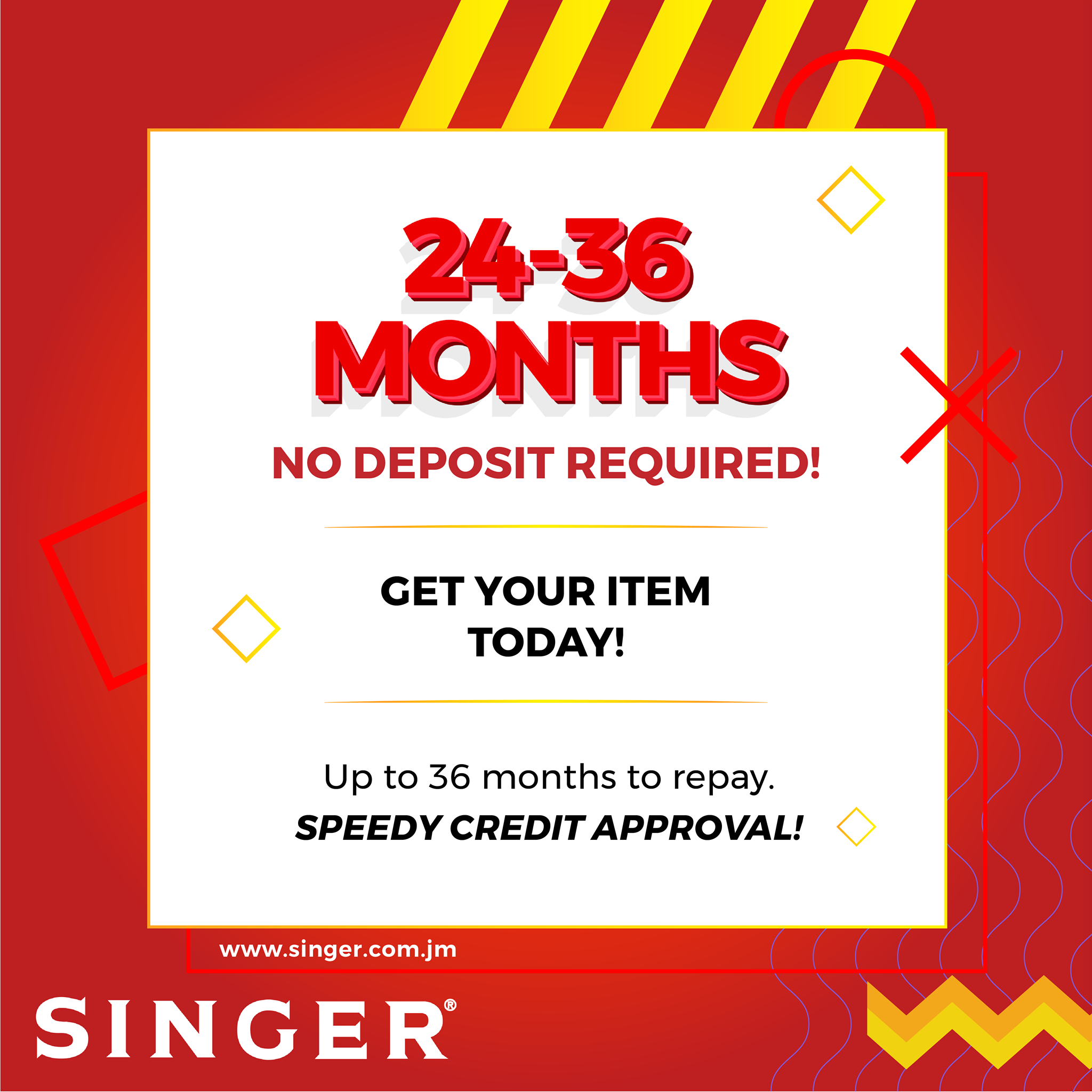 Singer - 𝒯𝒽𝑒 𝐵𝑒𝓈𝓉 𝒞𝓇𝑒𝒹𝒾𝓉 𝒯𝑒𝓇𝓂𝓈 @ 𝒮𝒾𝓃𝑔𝑒𝓇 😊Get up to 36 Months to PAY!! 🙌 ...