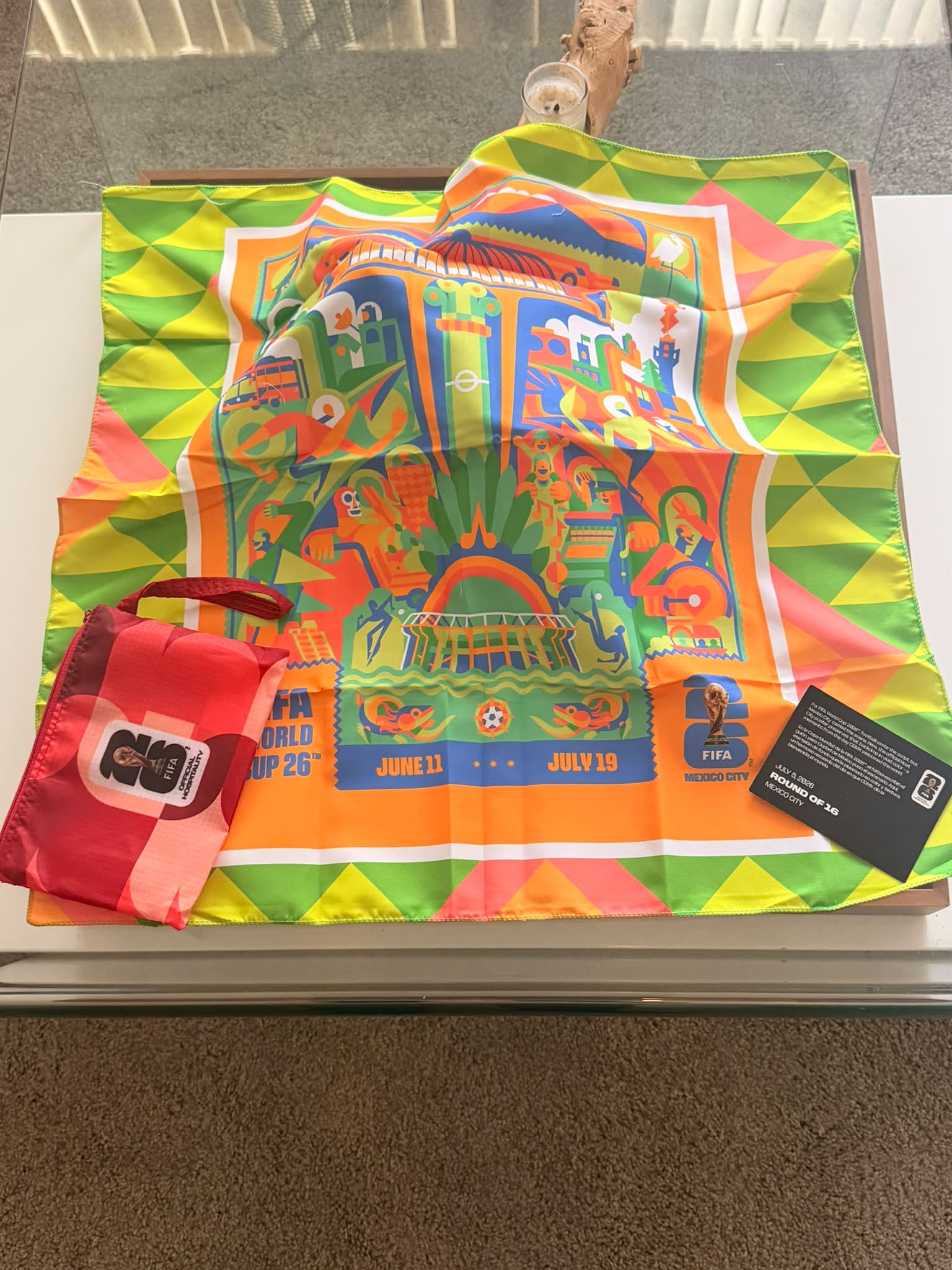 Exclusive FIFA World Cup 2026 hospitality gift set in a red