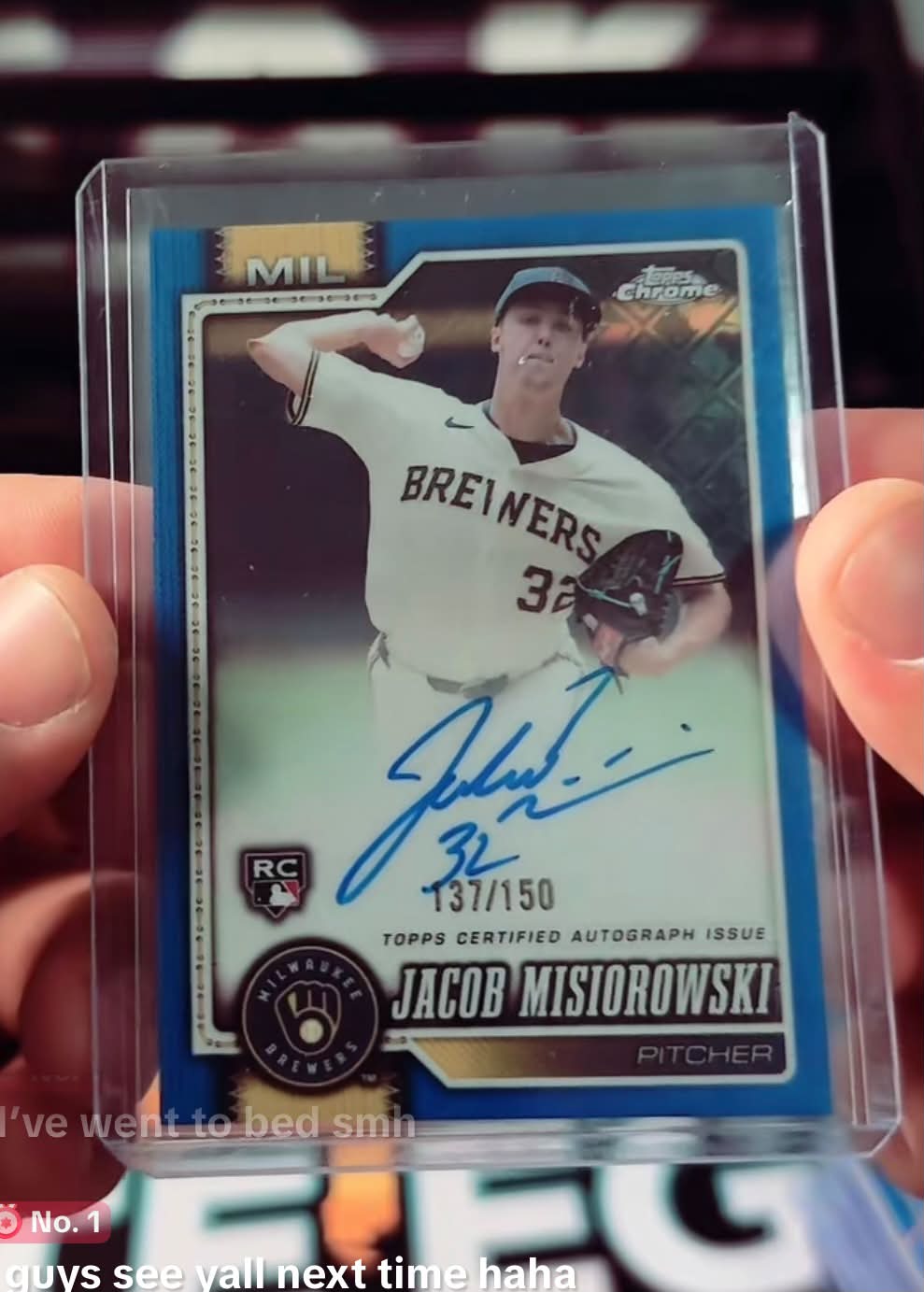 The card gods decided that my Miz /5 auto needed a littler brother