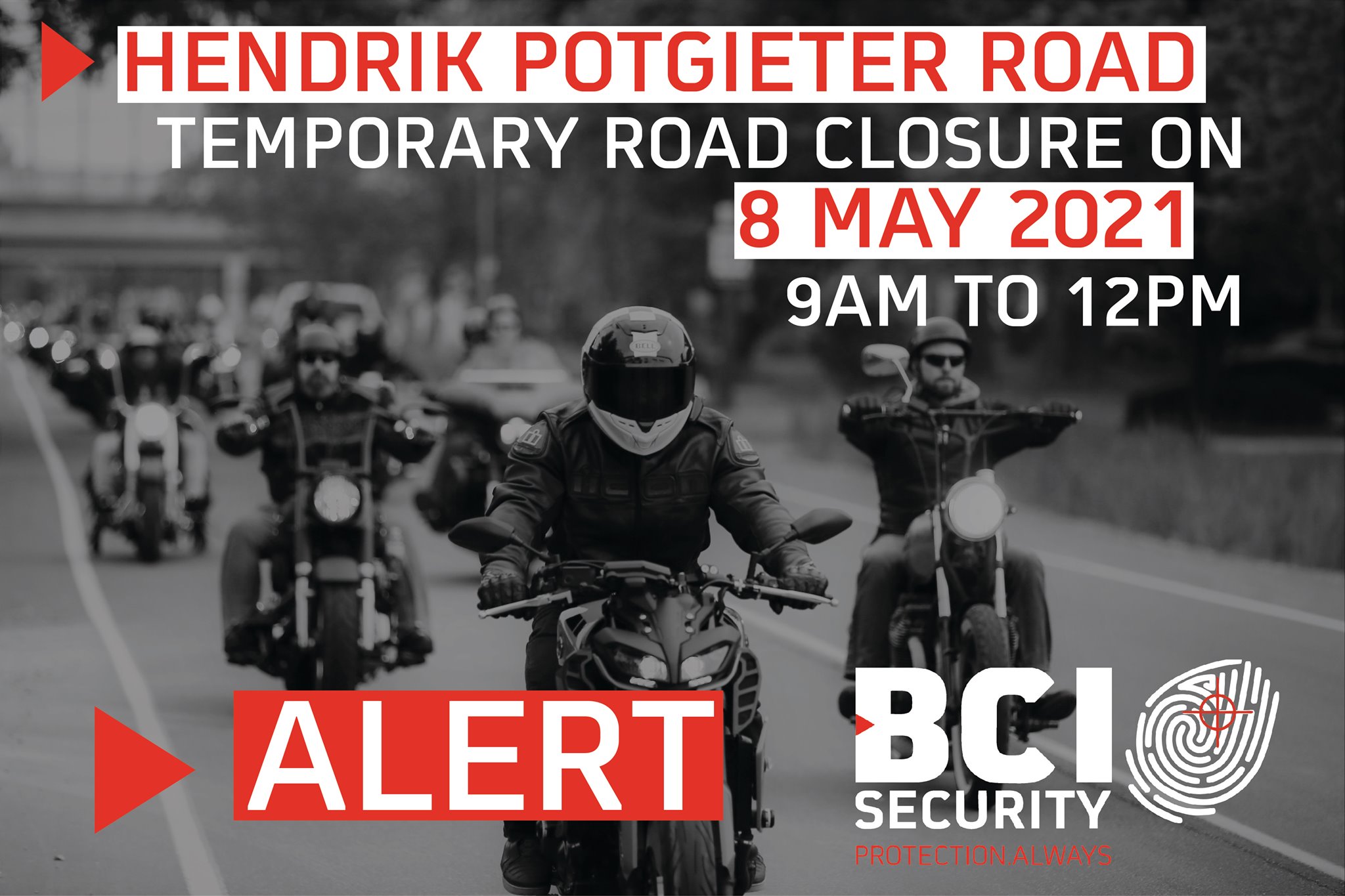 BCI Security - NOTICE TO MOTORISTS Please note that... | Facebook