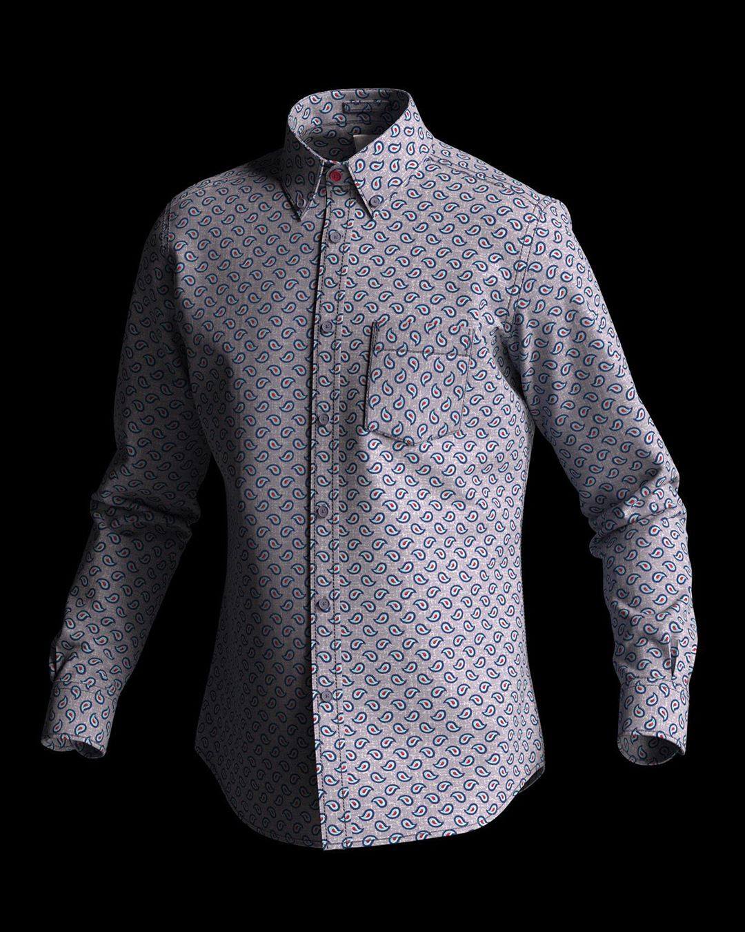 CLO - Perfect patterned button-down shirts made in CLO in...