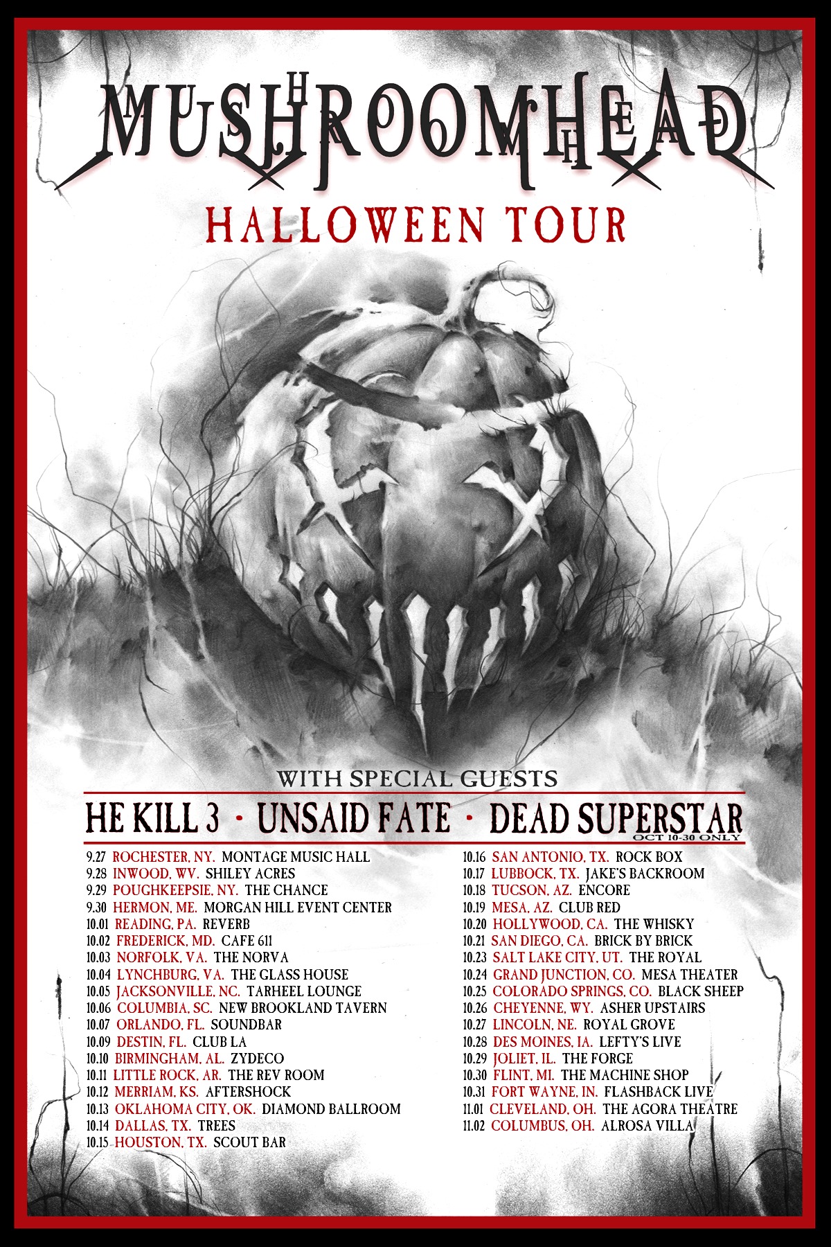 MUSHROOMHEAD - 🎃Our Halloween Tour Kicks Off This Friday! 9.27 ...