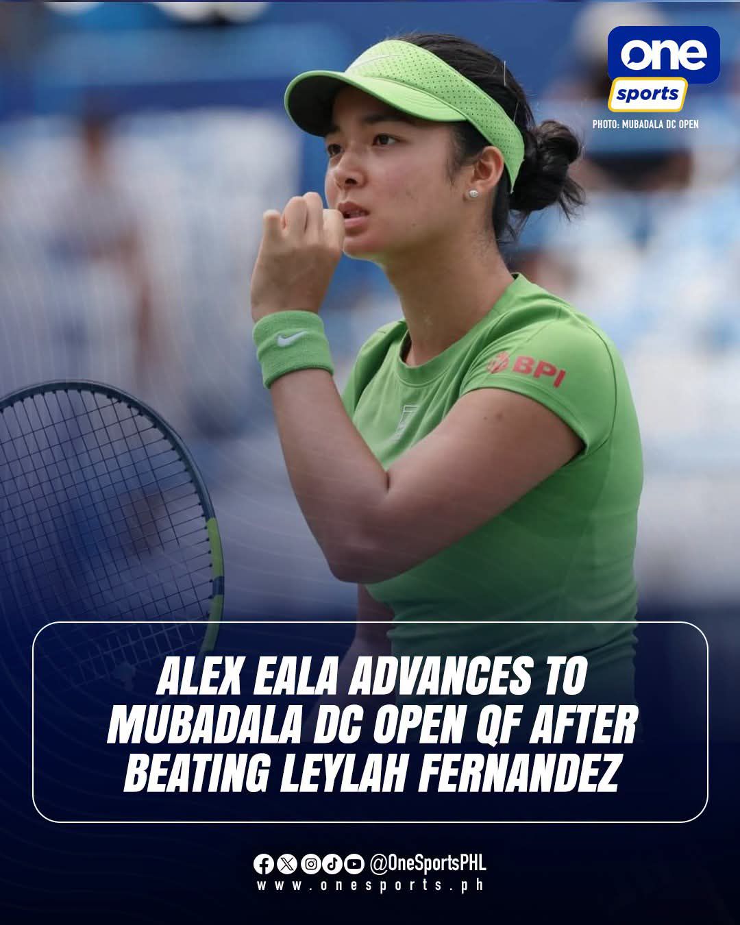 Alex Eala advances to Mubadala DC Open quarterfinals after beating