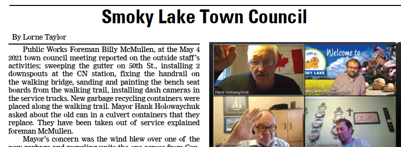 Signal owner and editor, Lorne Taylor,... - Smoky Lake Signal