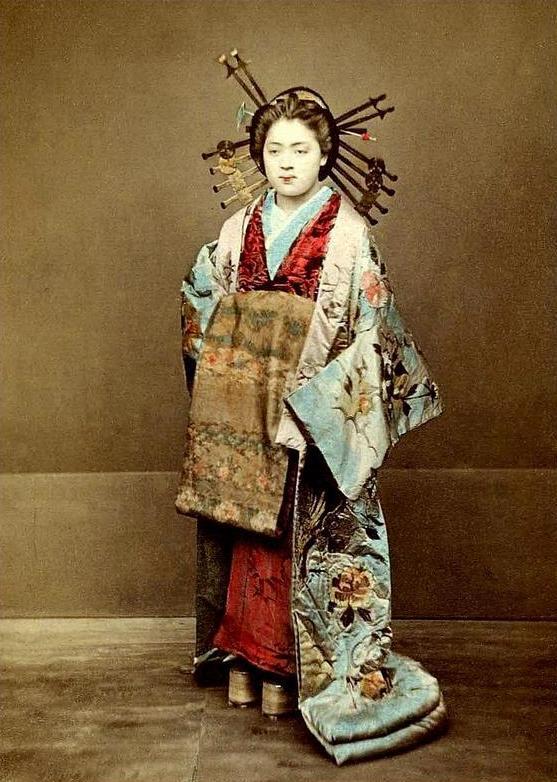 Just - Oiran (花魁) ~ ca.1880s photo by Yamamoto of Yokohama