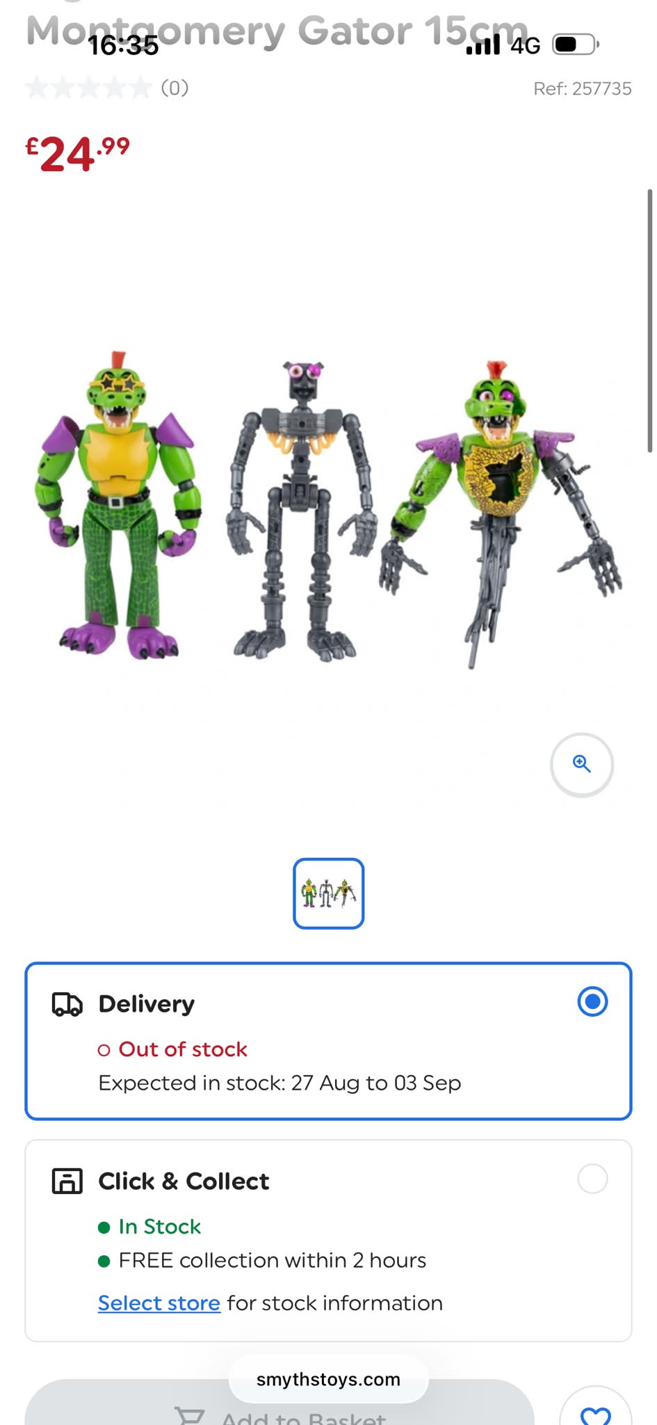 wsnt様 Monty Gator 15cm figure available for click and collect at Smyths Toys