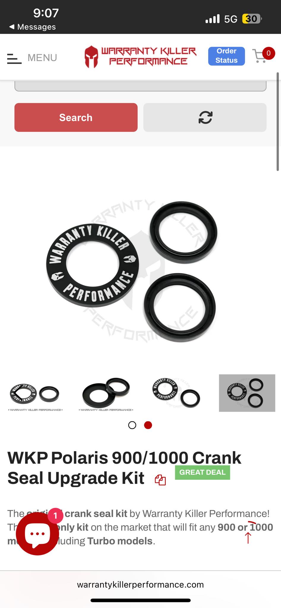 Zlytomorcyal Crank Seal Cover Upgrade Kit For Polaris Ranger 800 & RZR 800 – All Years, Silver & Black 4 thumbnail image