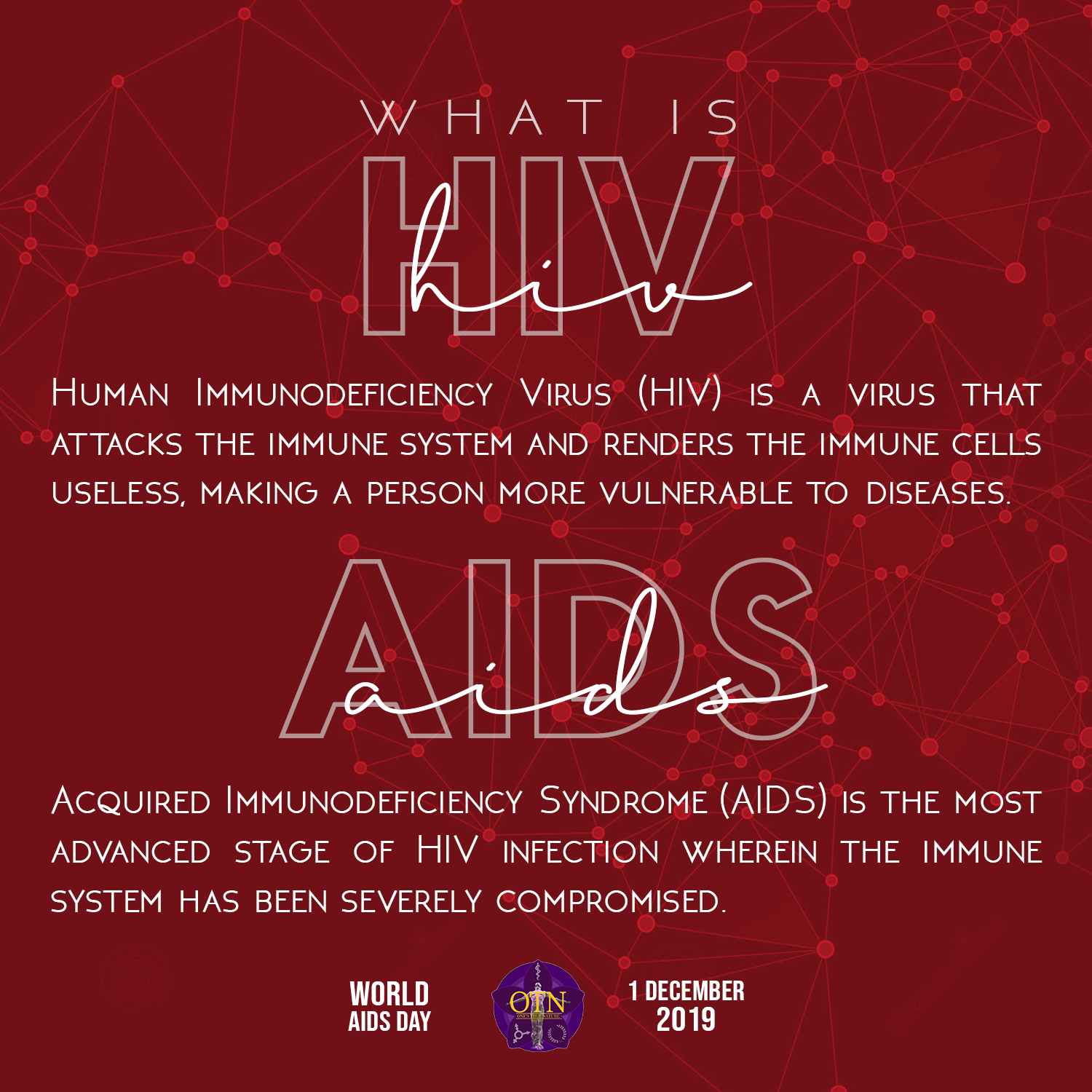 UP - Human Immunodeficiency Virus or HIV is a virus that attacks the ...