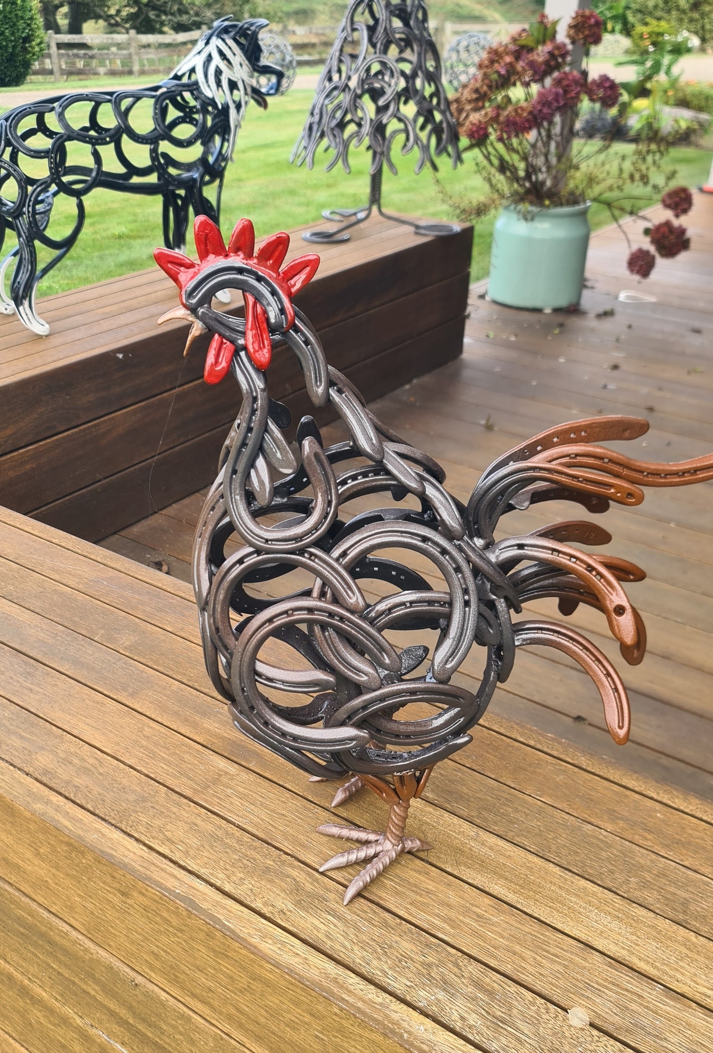 Scrap Metal Art | From a rusted, busted old trampoline frame headed for ...