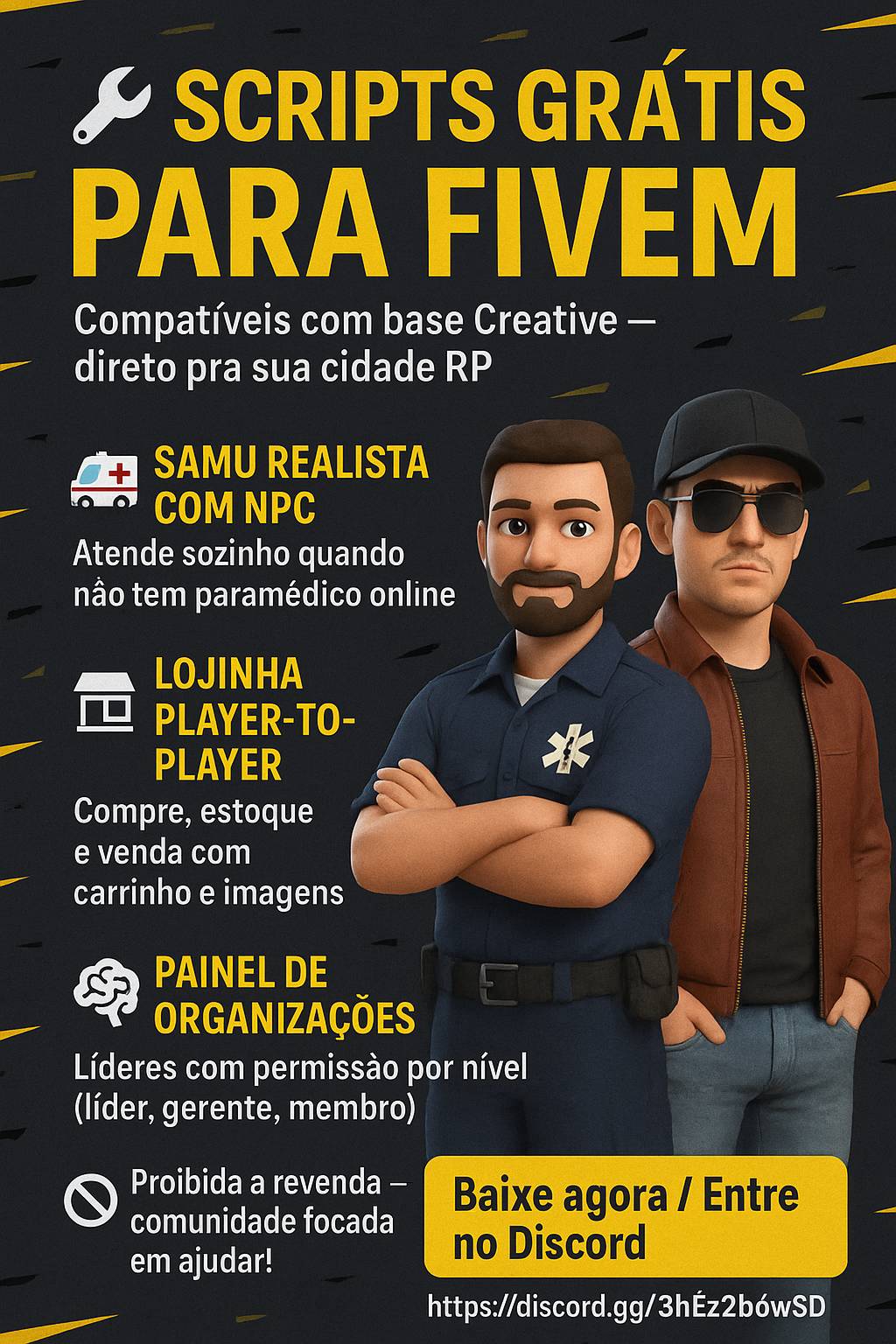 GTA 5 RP - FIVEM BRASIL | 🚨 Scripts GRÁTIS para servidores FiveM | Facebook