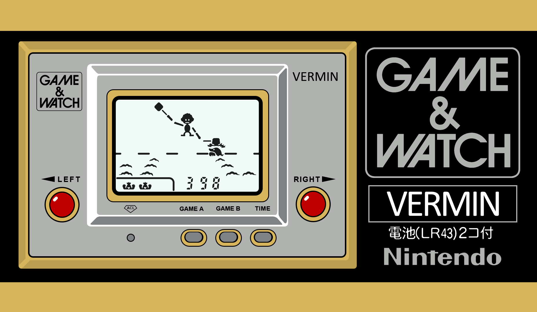 Vermin / The Exterminator is a Nintendo Game & Watch game released