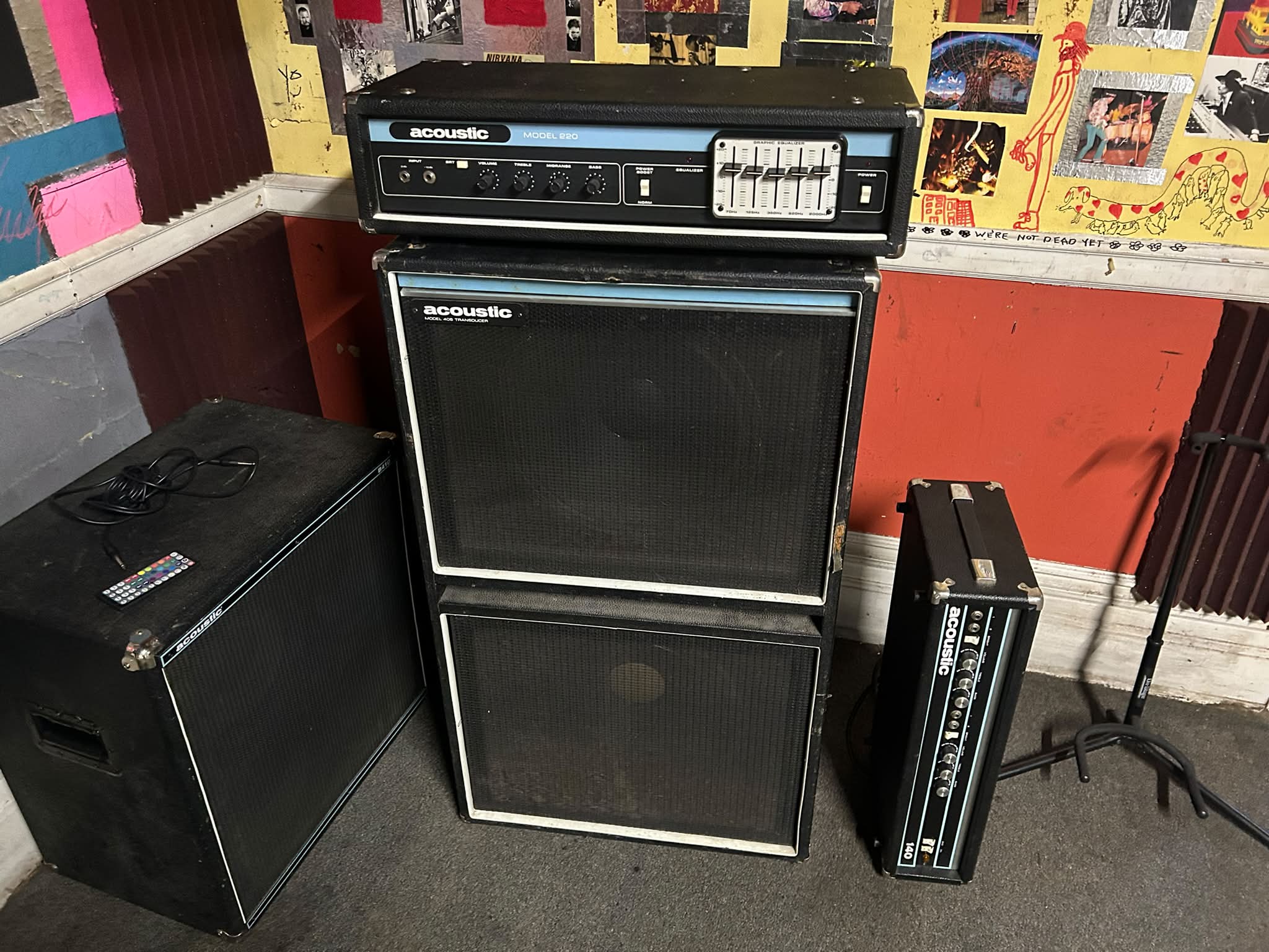 Back in the day with my acoustic 220 head and 406 cabinet That
