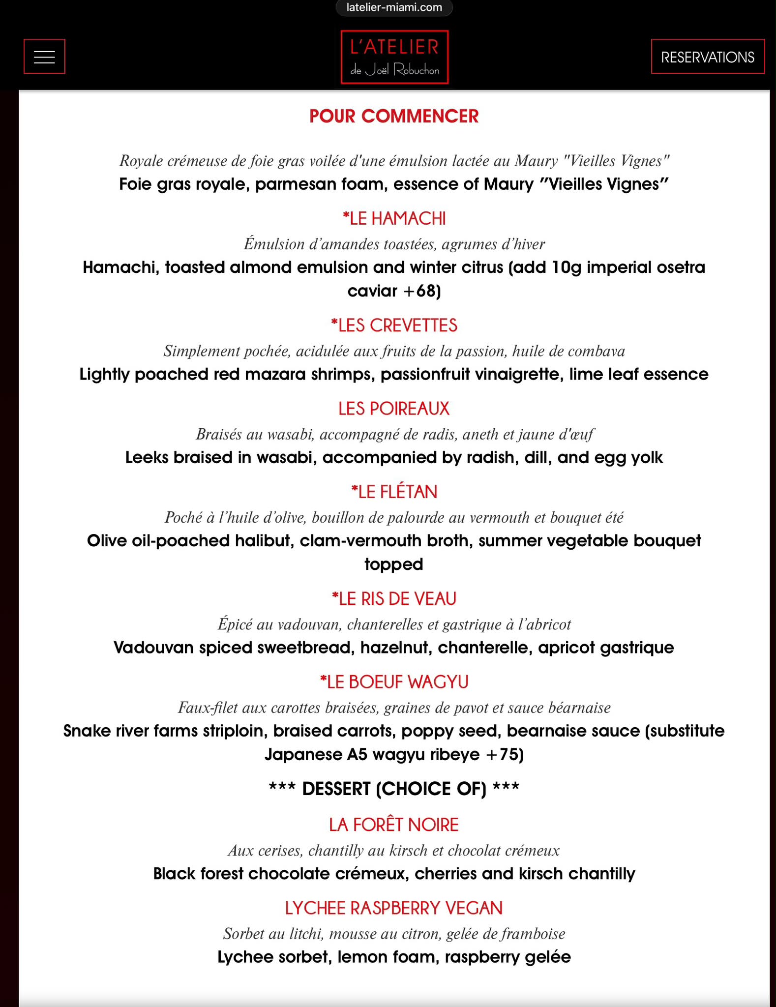 Magnificent anniversary dinner at L'Atelier du Joël Robuchon in