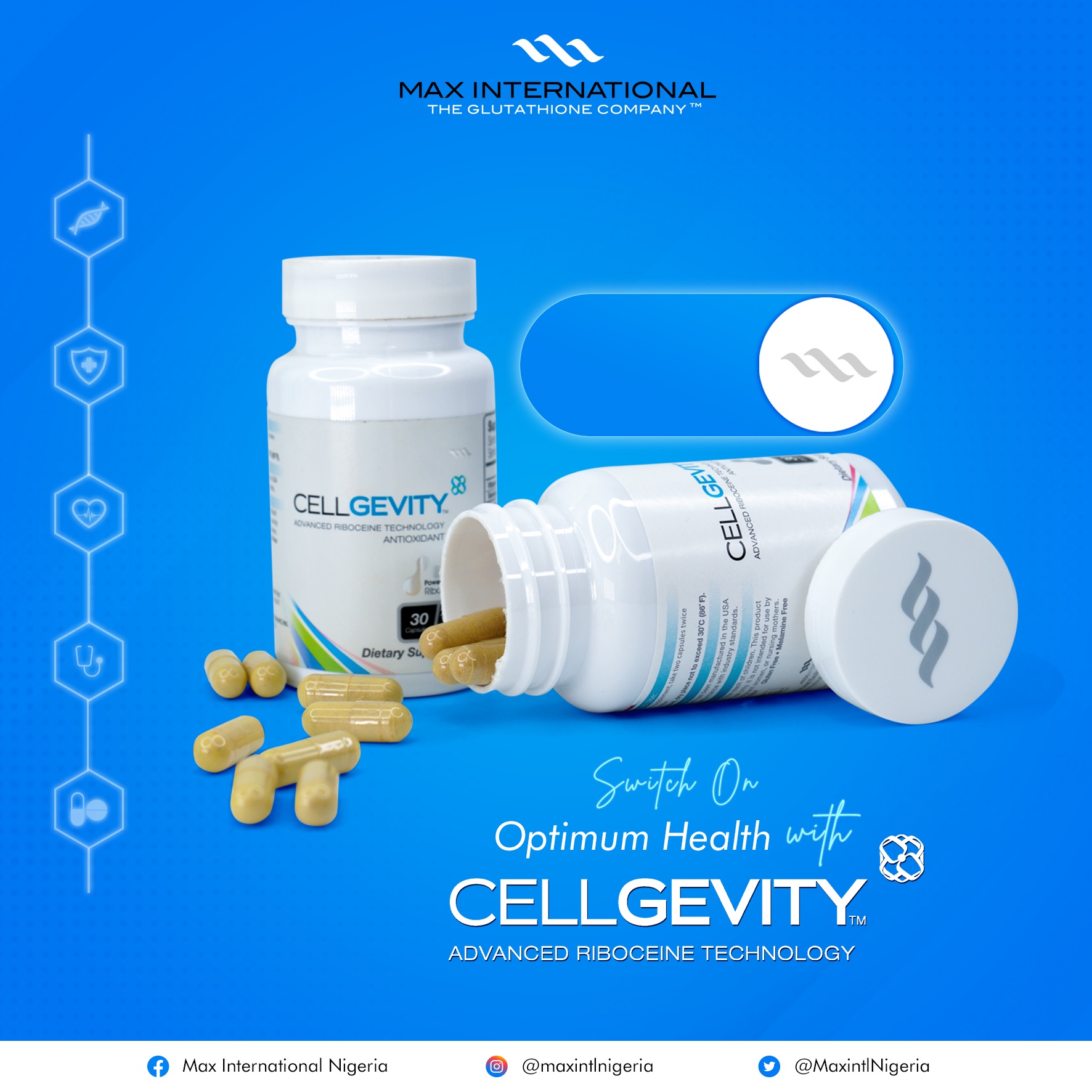 glutathione cellgevity is a nutritional supplement that is backed by over 25 years of scientific research., It helps increase the natural production of Glutathione; the most powerful antioxidant in the body., Cell Cycle - B-Vitamin Complex