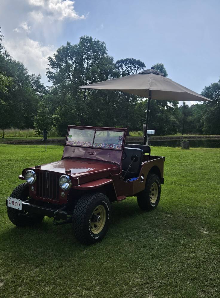 jeep patio umbrella Jardinico Giant Sidepost Crank Lift JCP.401 walking around Autorder Windshield Sun Shade Umbrella