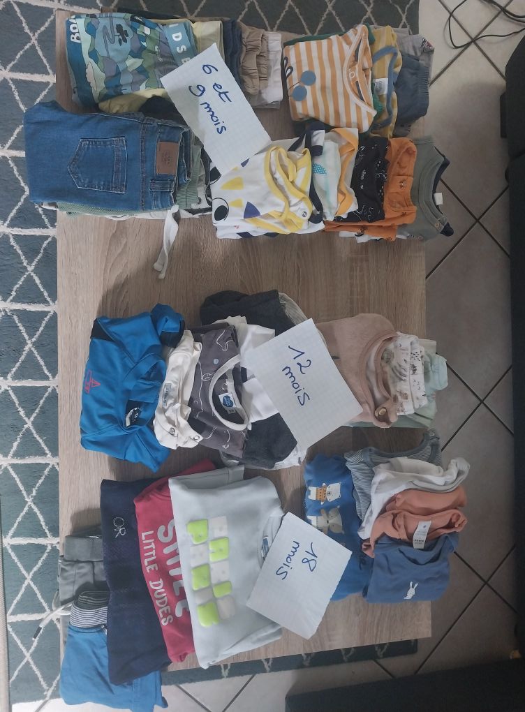 Lot De 2 Pièces En Jean Pour Bébé Garçon 6-9 Mois - Marque F&F, Denim, Neuf Sans étiquettes