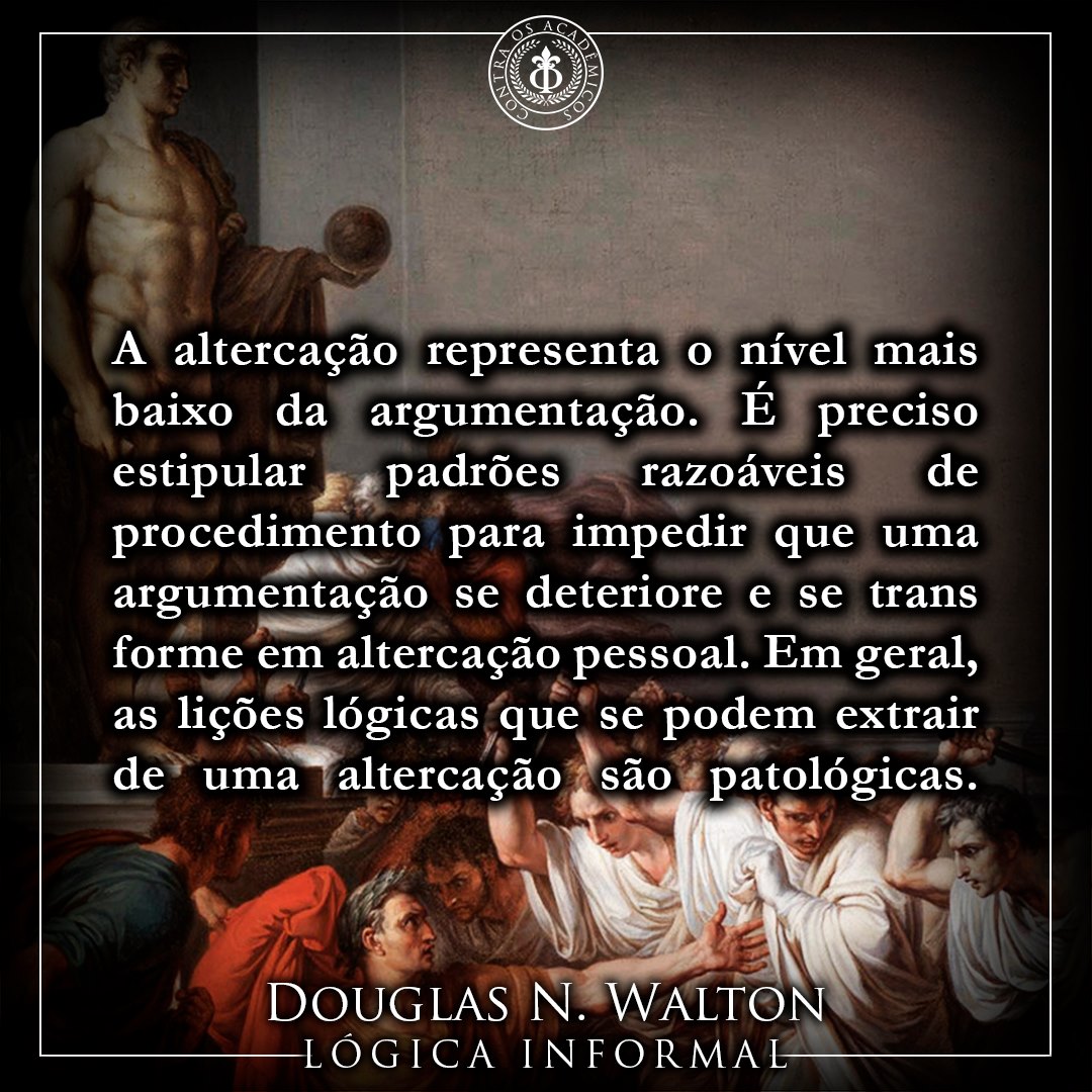 Um dos contextos de diálogo é a... - Contra os Acadêmicos | Facebook