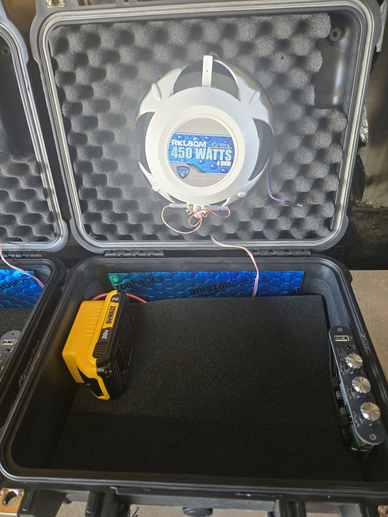 DIY boombox build with Rockville marine speakers