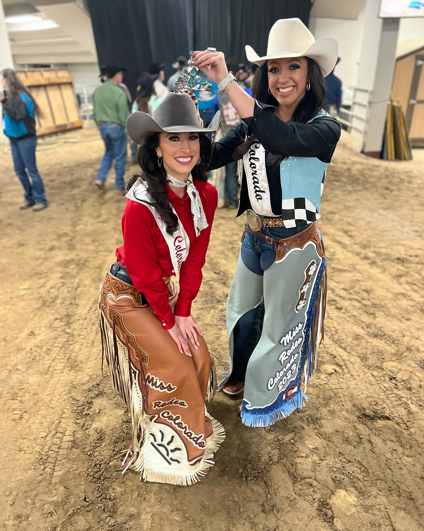 An iconic moment when two... - Miss Rodeo Colorado Pageant