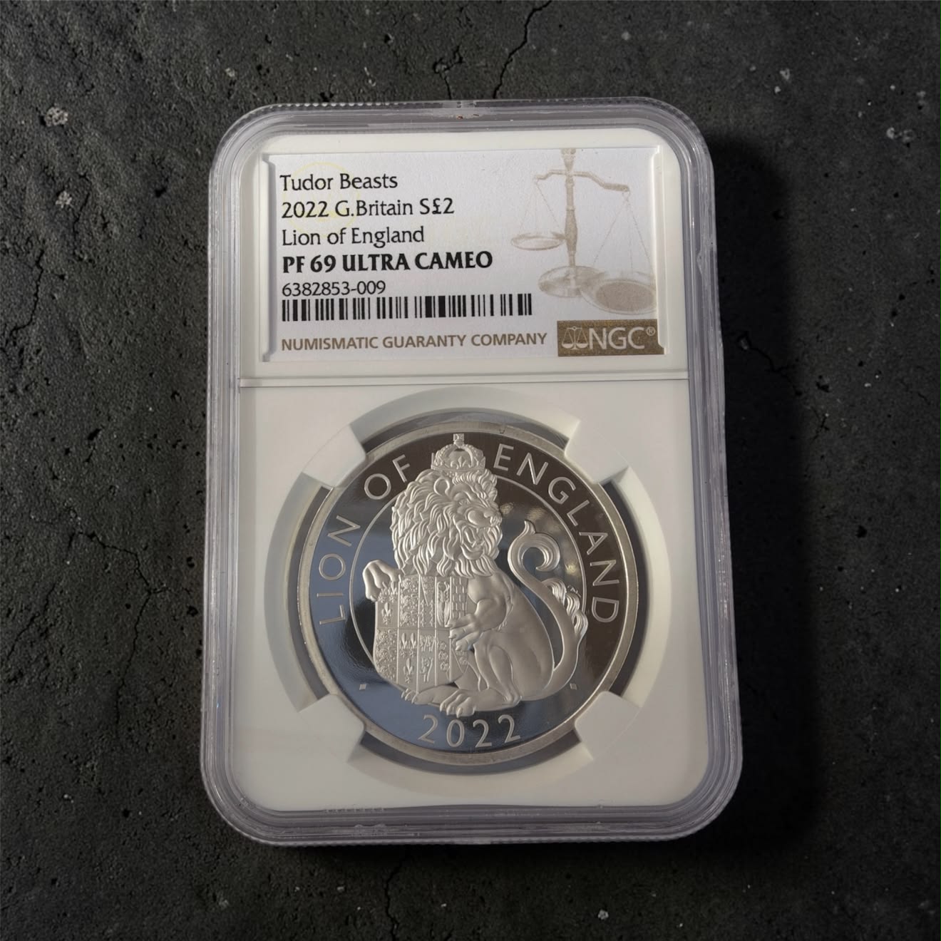 2022 Tudor Beasts Lion of England 1oz silver proof coin NGC PF69