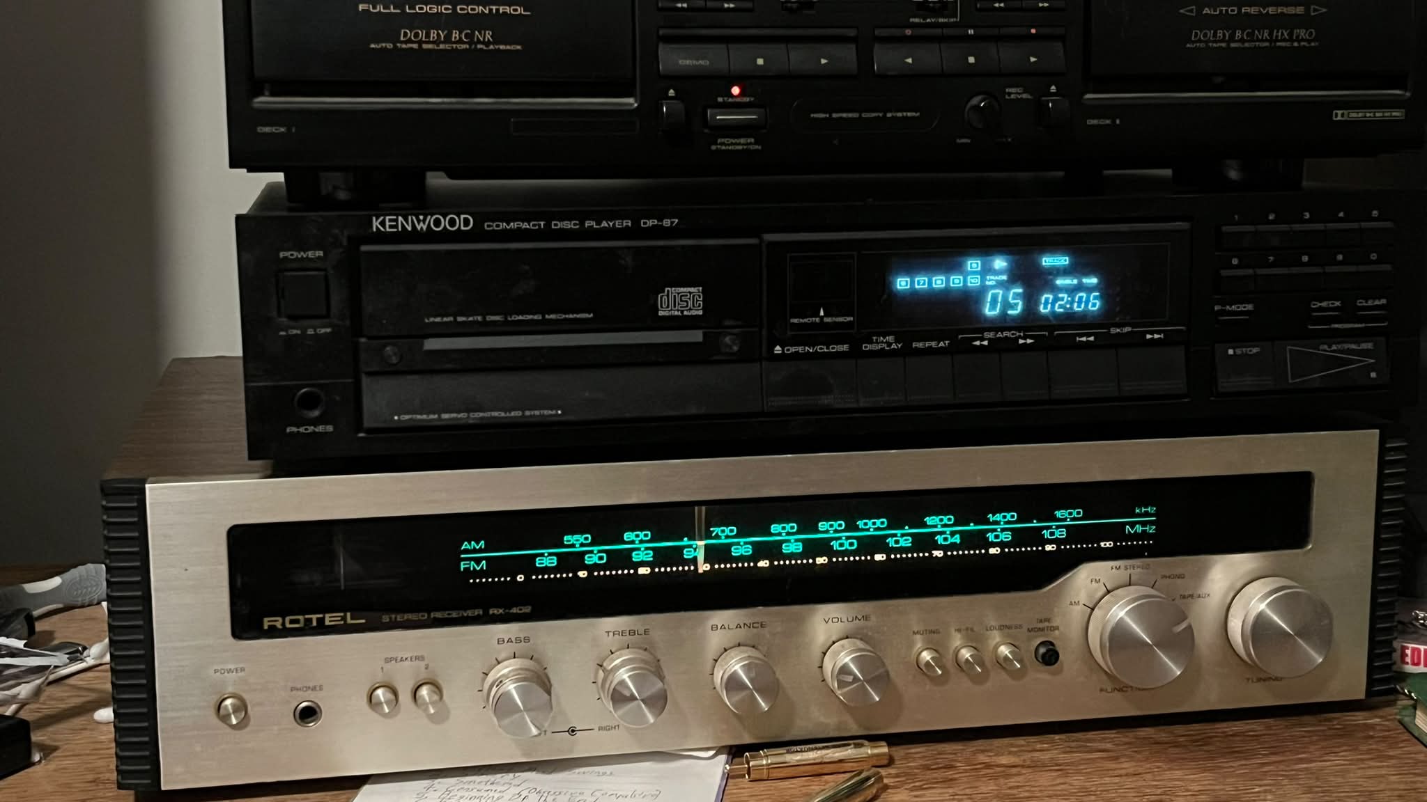 Rotel RX-150 left channel static issues