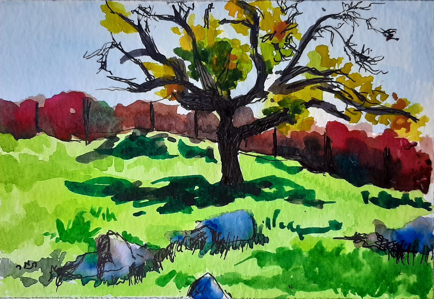 This is a postcard sized watercolor... - Tamar Rund Artwork | Facebook