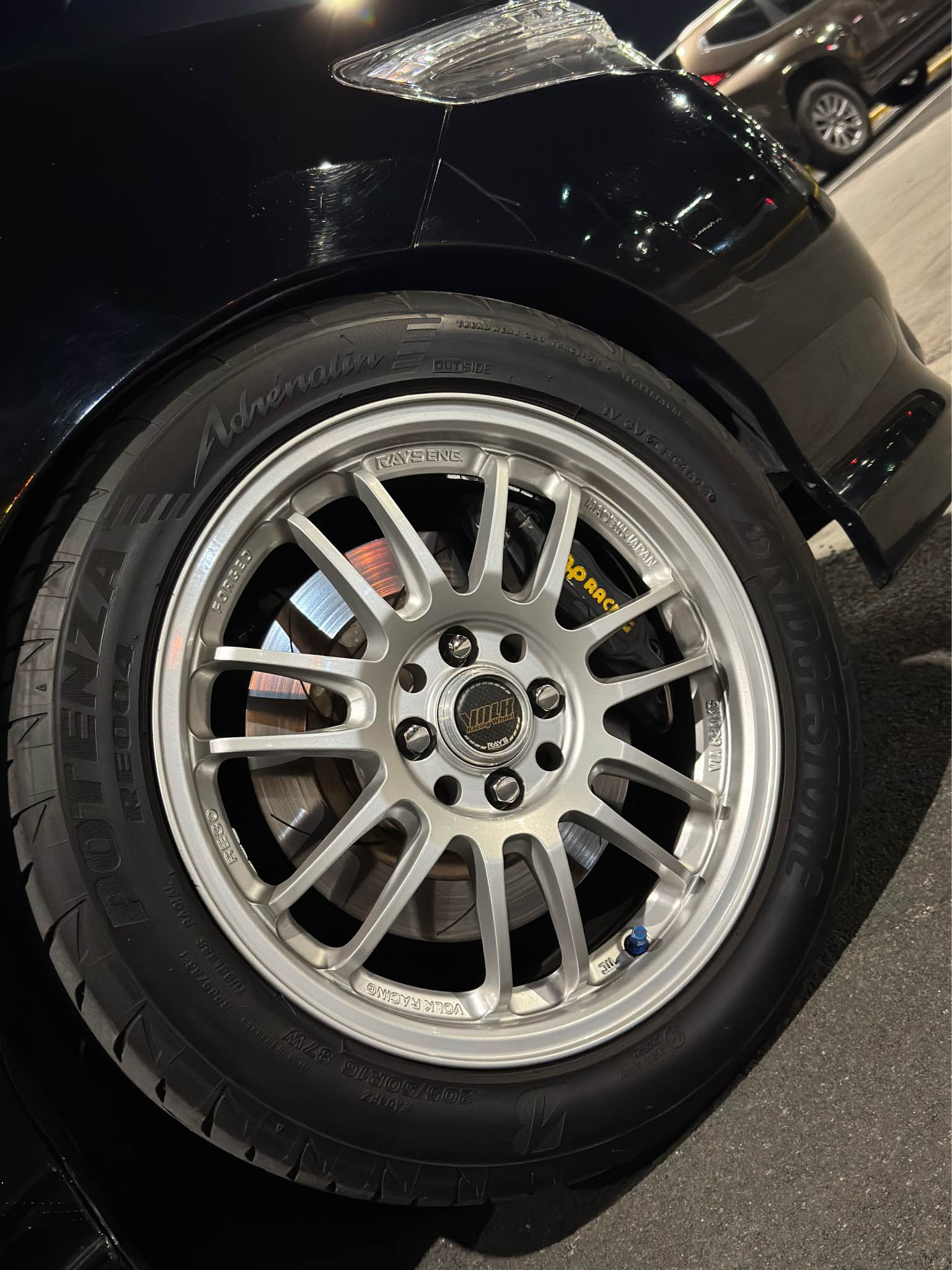 Volk Racing Rays RE30 Specs: Silver | 16x7 | 4x100 | ET42 GT Caps 