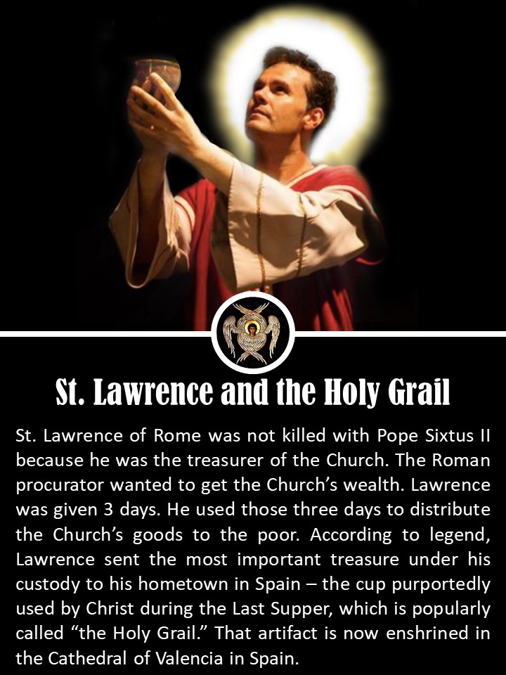 HagiograFaith - ST. LAWRENCE AND THE HOLY GRAIL --- St. Lawrence of ...