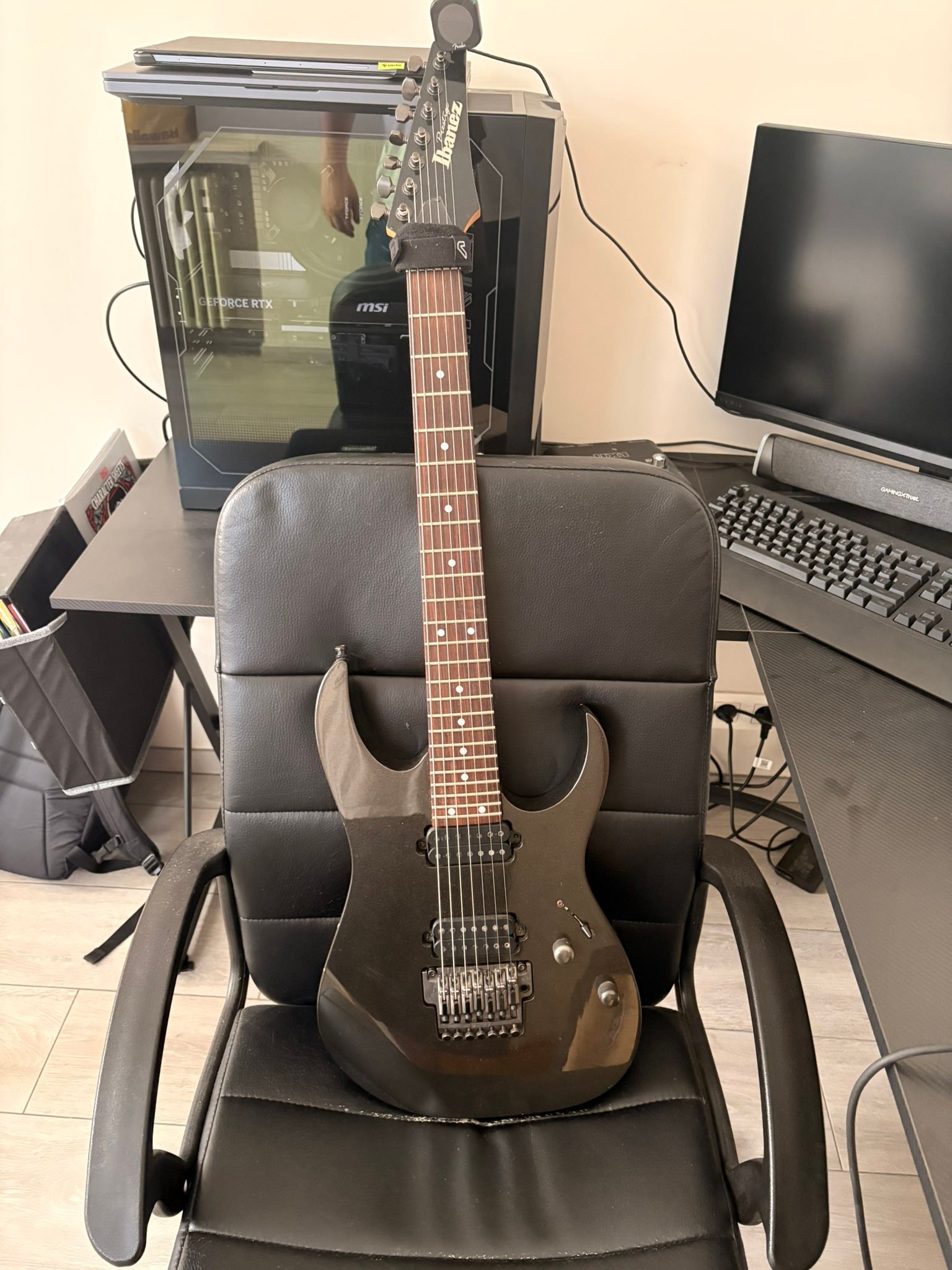 Ibanez prestige rg1527 7 string guitar upgrade