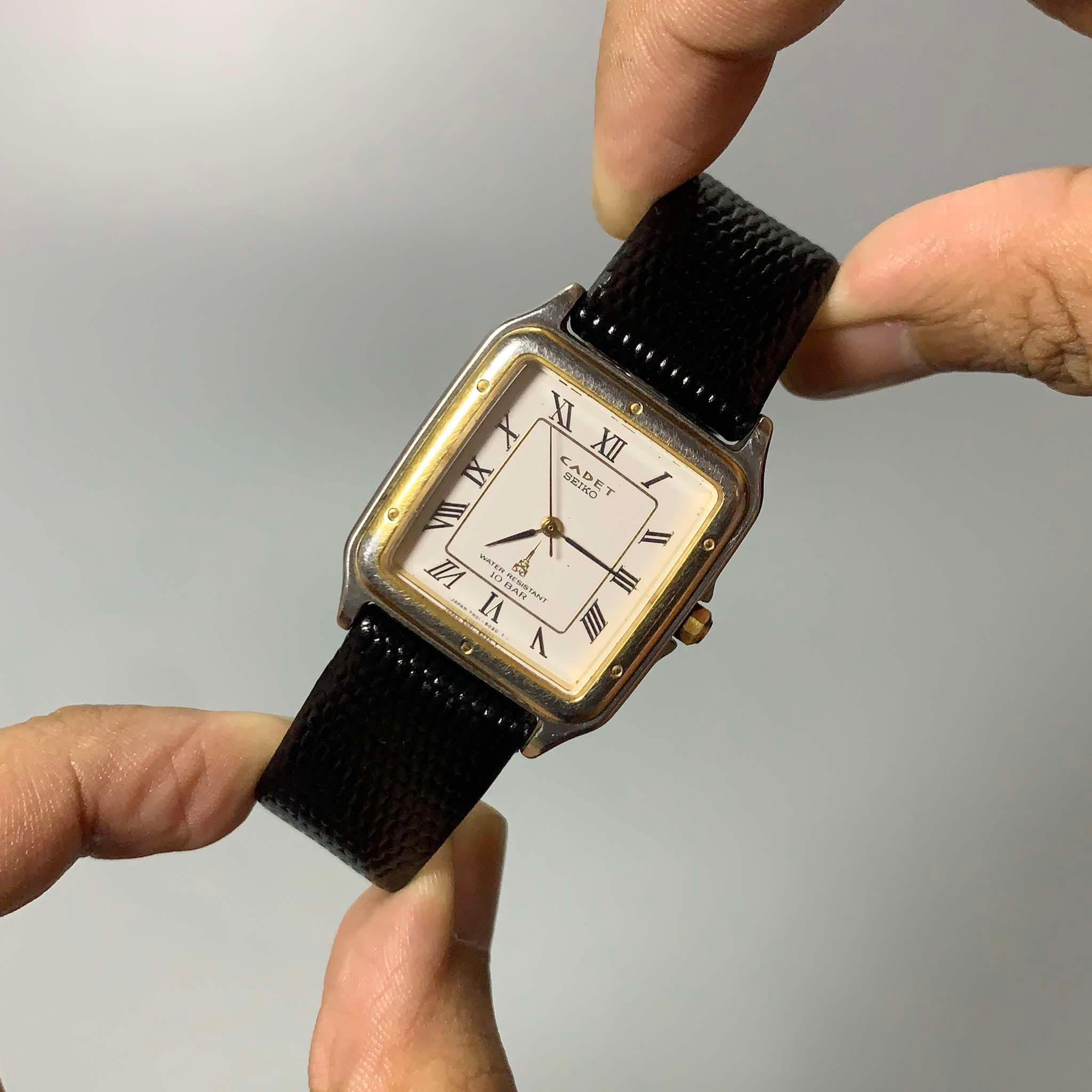 Vintage Seiko Cadet 'Santos' Tank Watch -JDM Quartz Movement