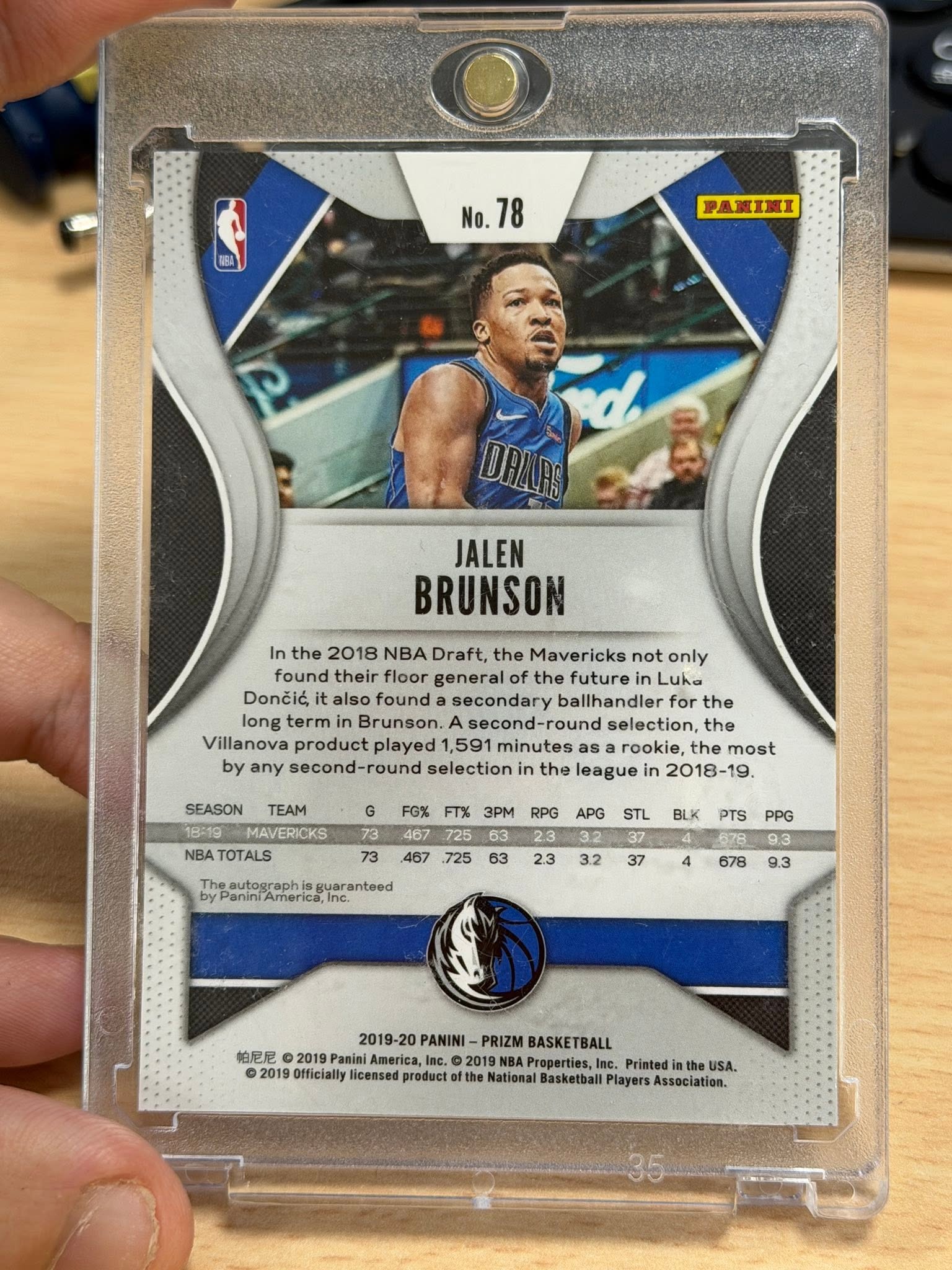 Jalen Brunson auto card and Devin Vassell rookie auto for sale