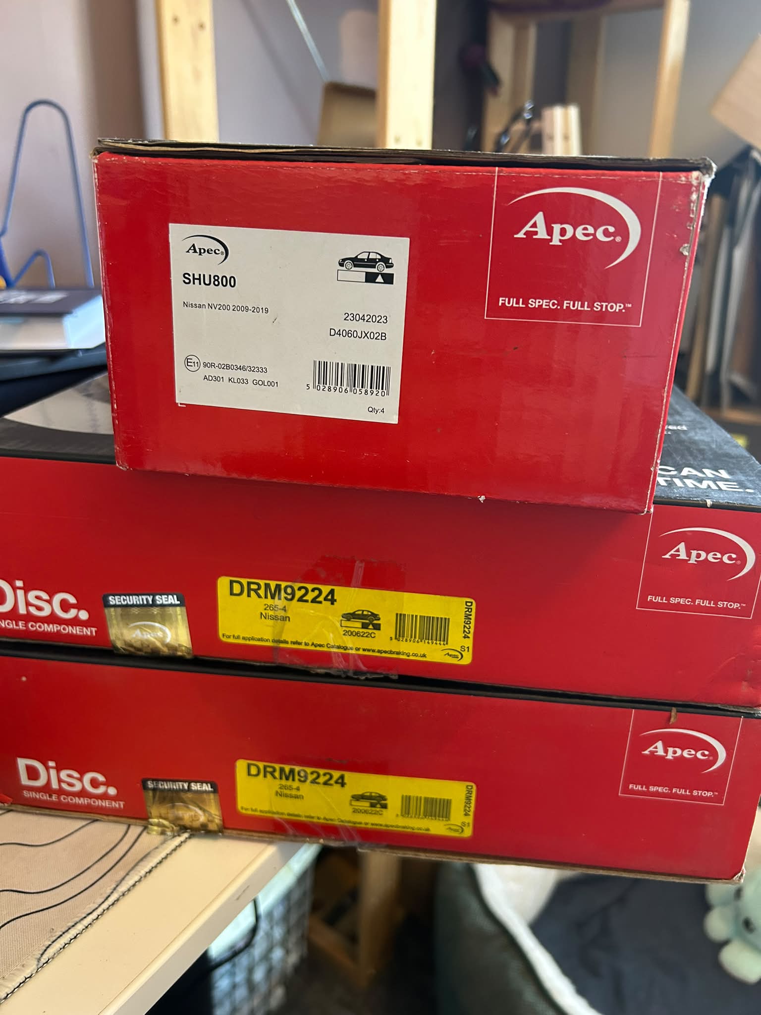 Nissan NV200 rear brake shoes and drums for sale