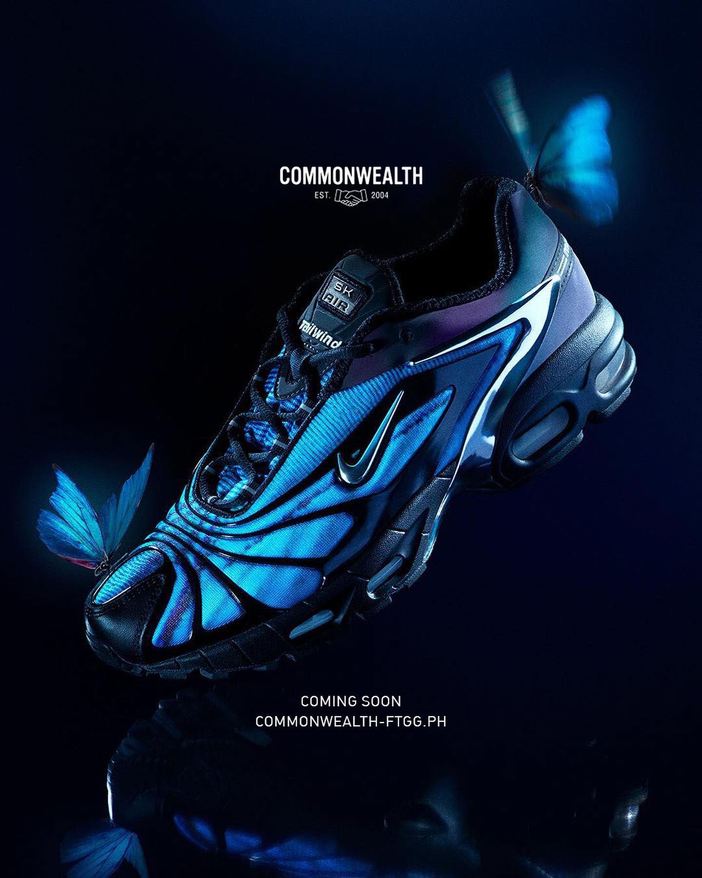 The Nike Air Max Tailwind V x Skepta features a sublimated blue 